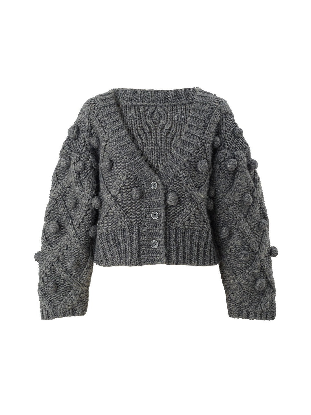 手編みポンポンカーディガン Florent