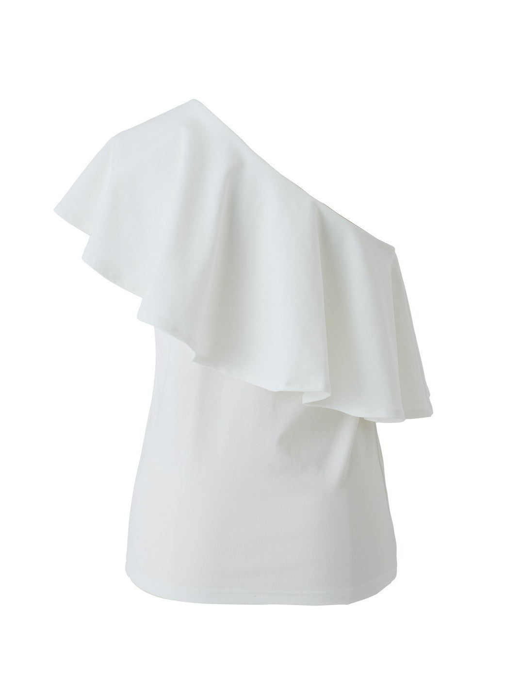 One-shoulder peplum top auu