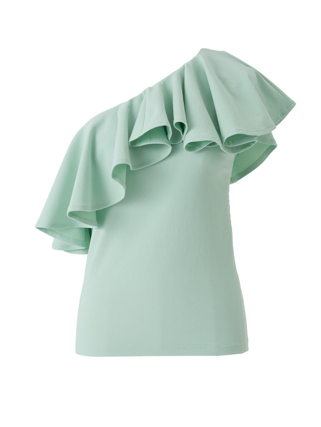 One-shoulder peplum top auu