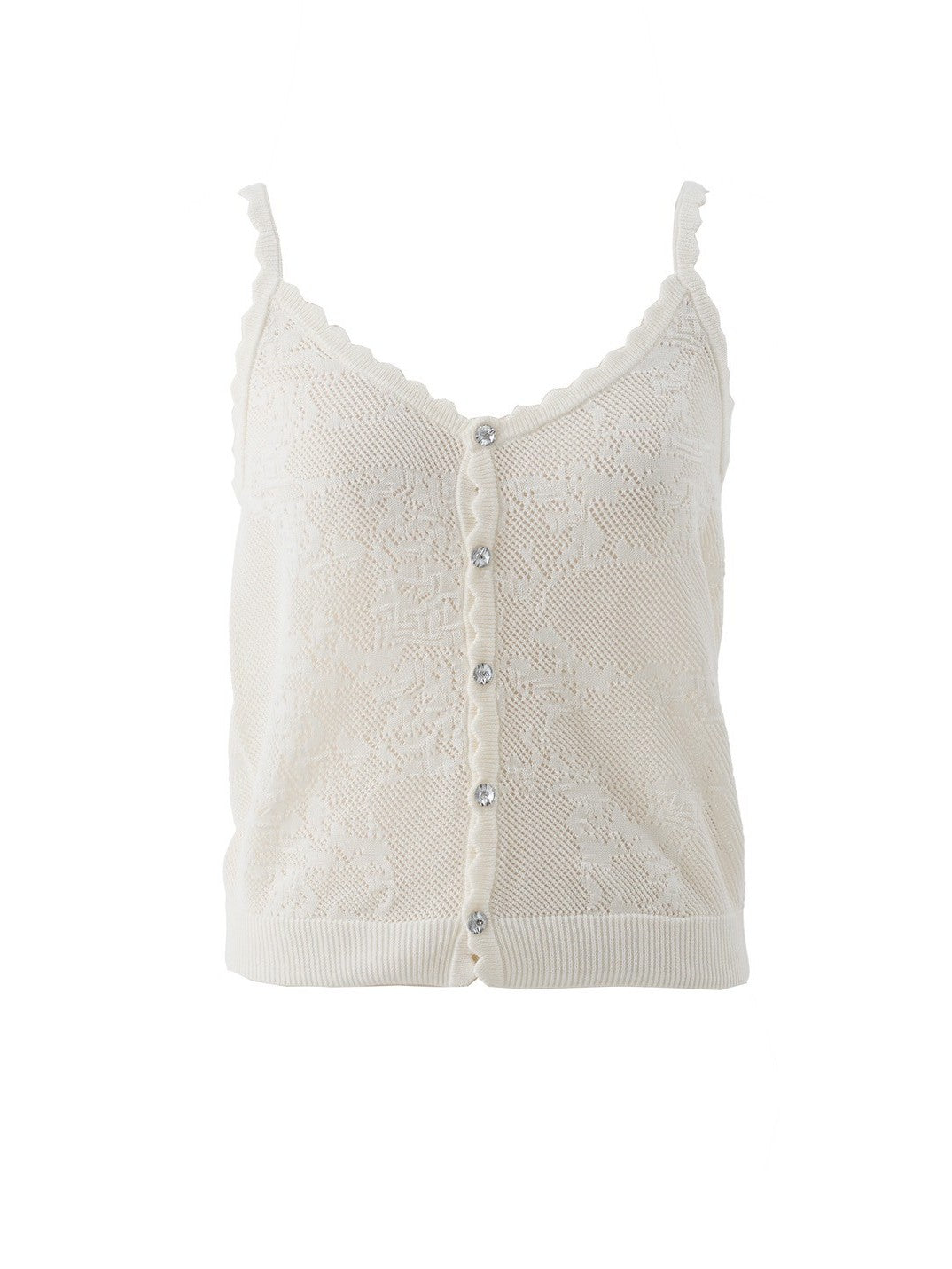 Crystal Button Knit Cami by Errie