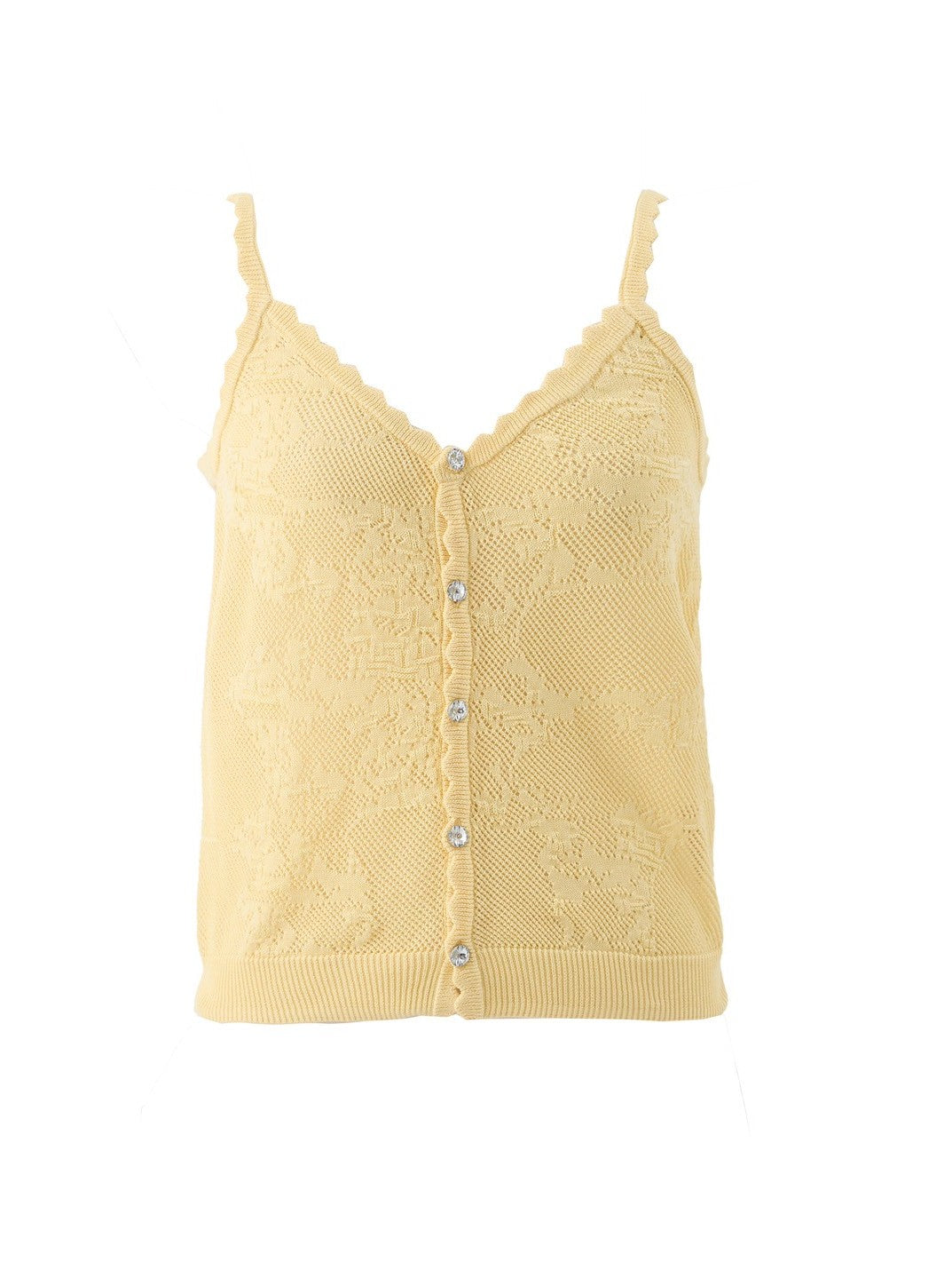 Crystal Button Knit Cami by Errie