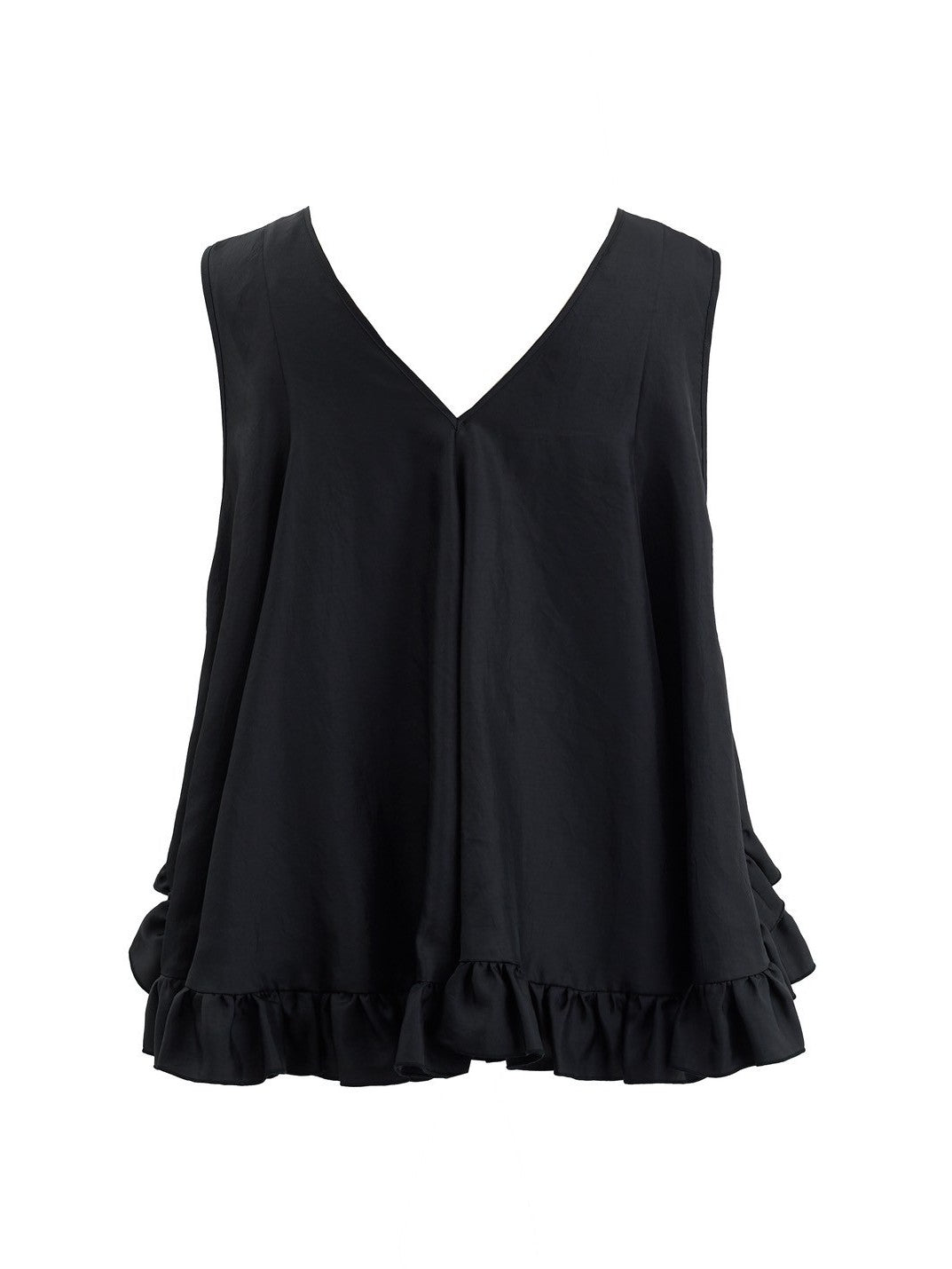 Jean flared frill top