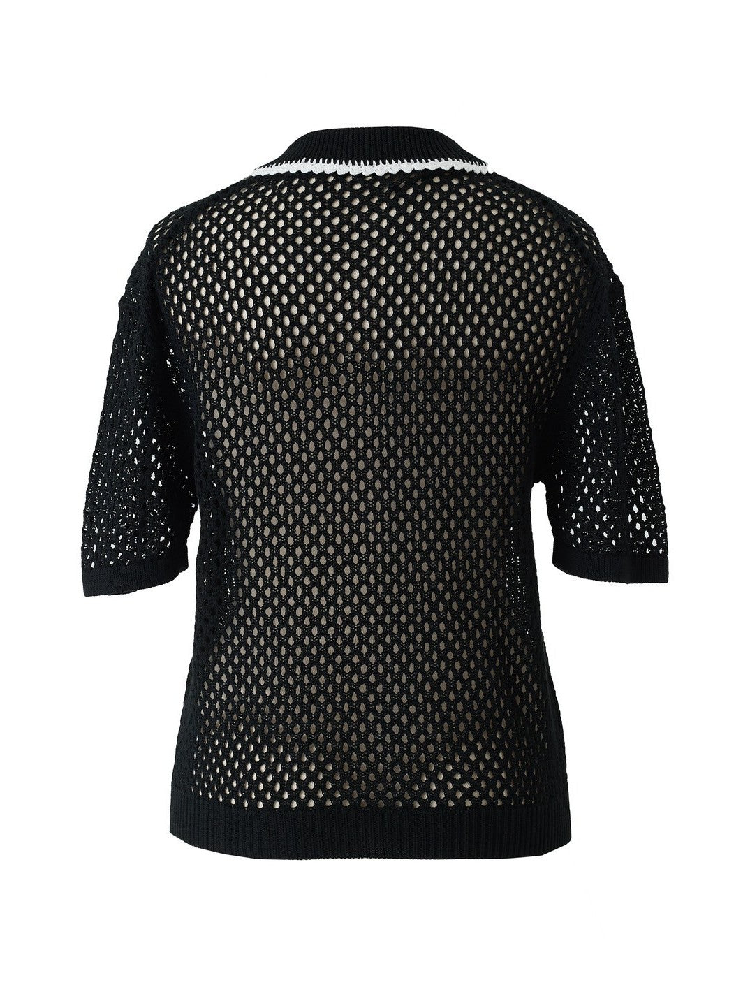 Morru openwork knit polo shirt