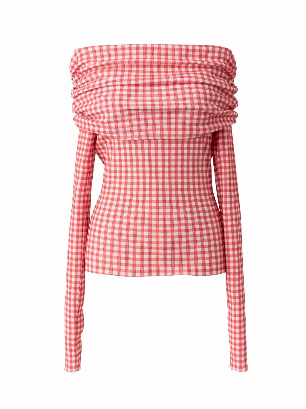 ギンガムオフショルトップス Namie