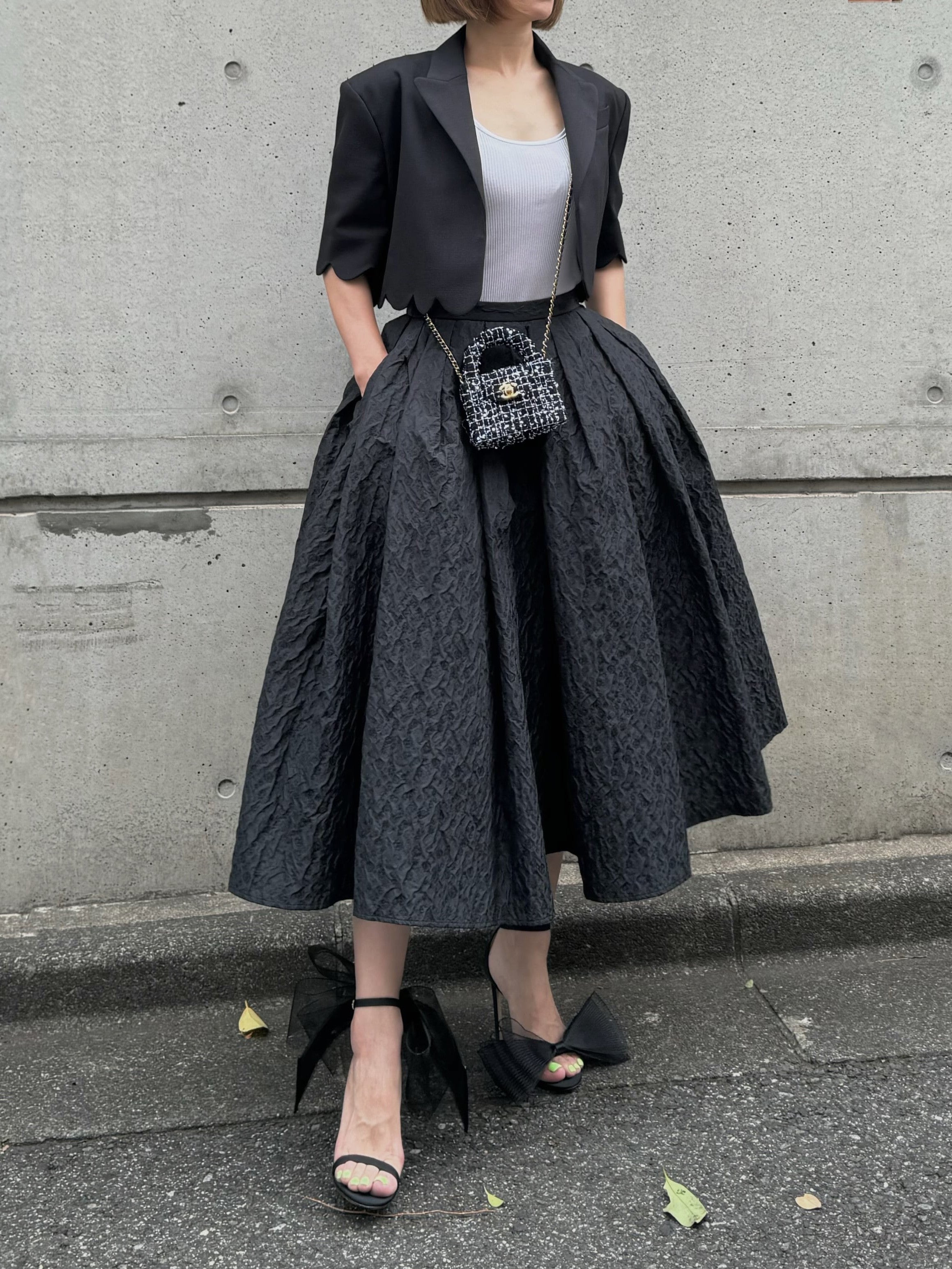 モデル身長:157.5㎝ / サイズ:FREE