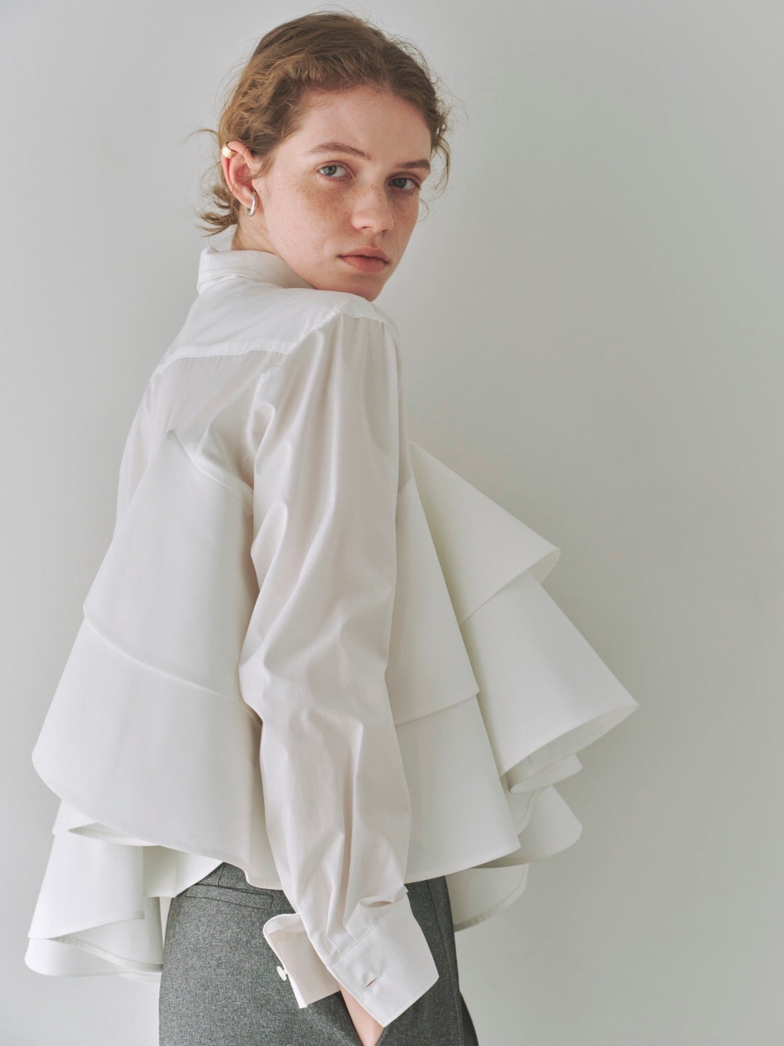 Florian asymmetrical ruffle blouse