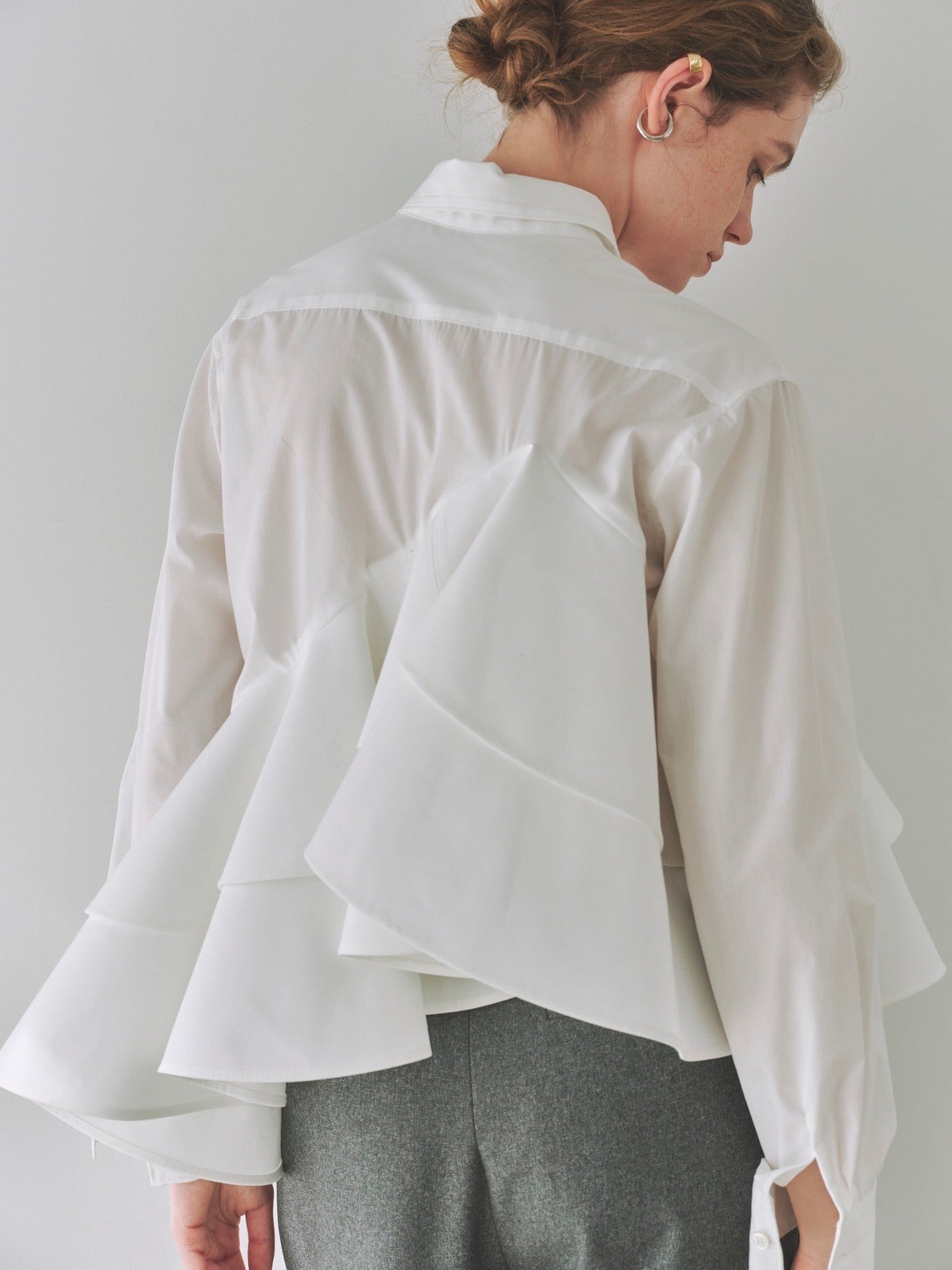 Florian asymmetrical ruffle blouse