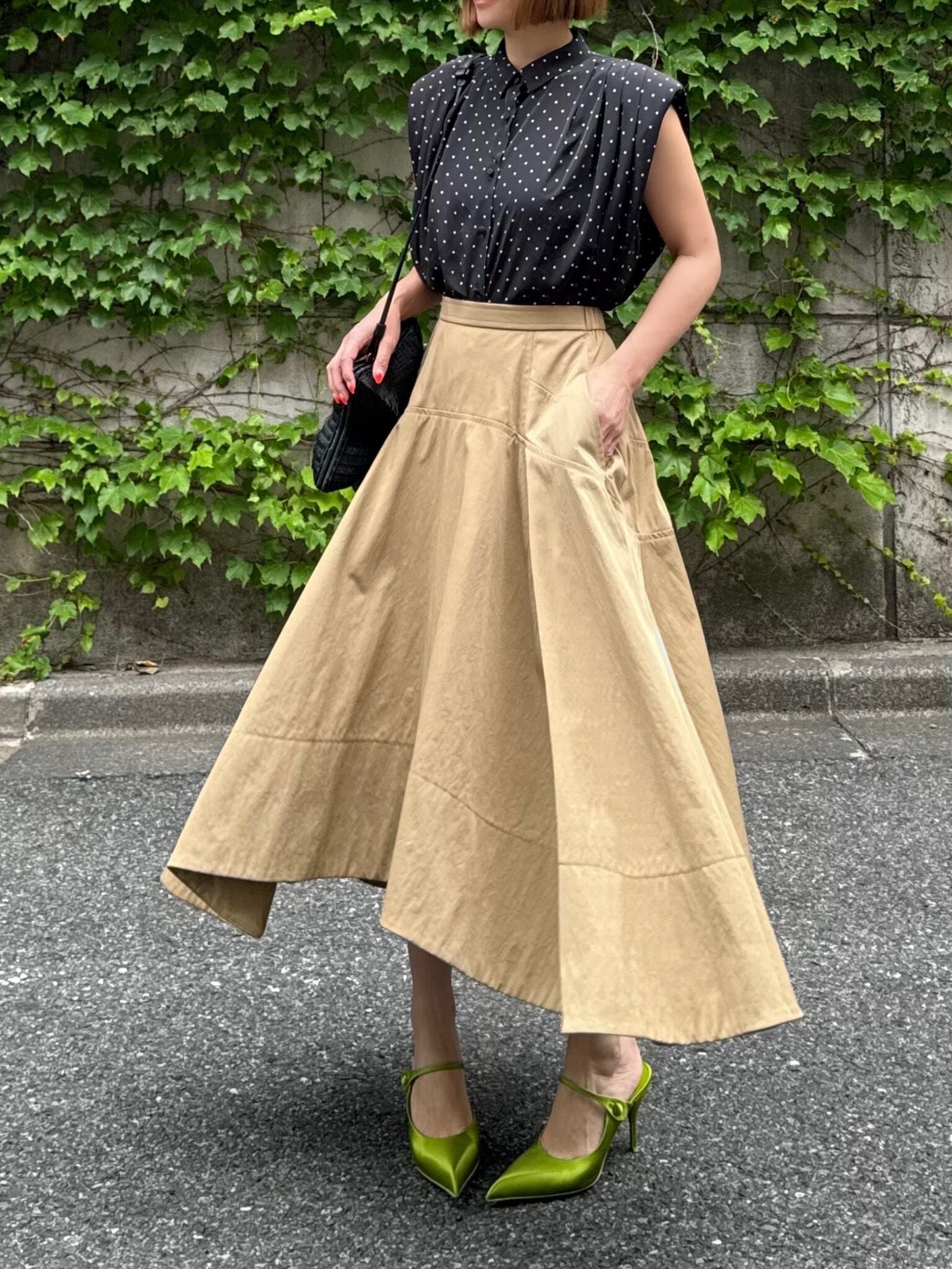 モデル身長:157.5㎝ / サイズ:FREE