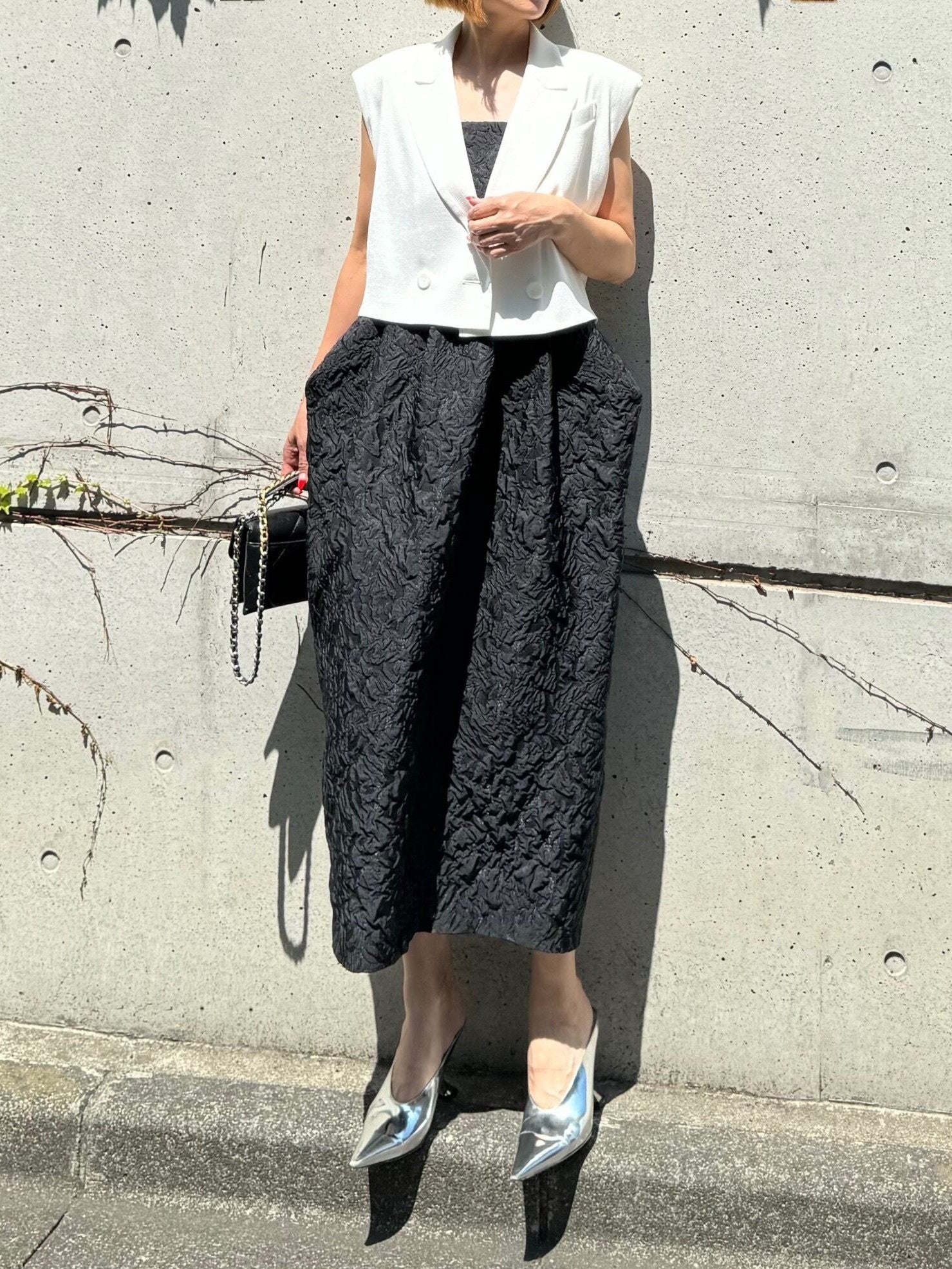 モデル身長:157.5㎝ / サイズ:FREE