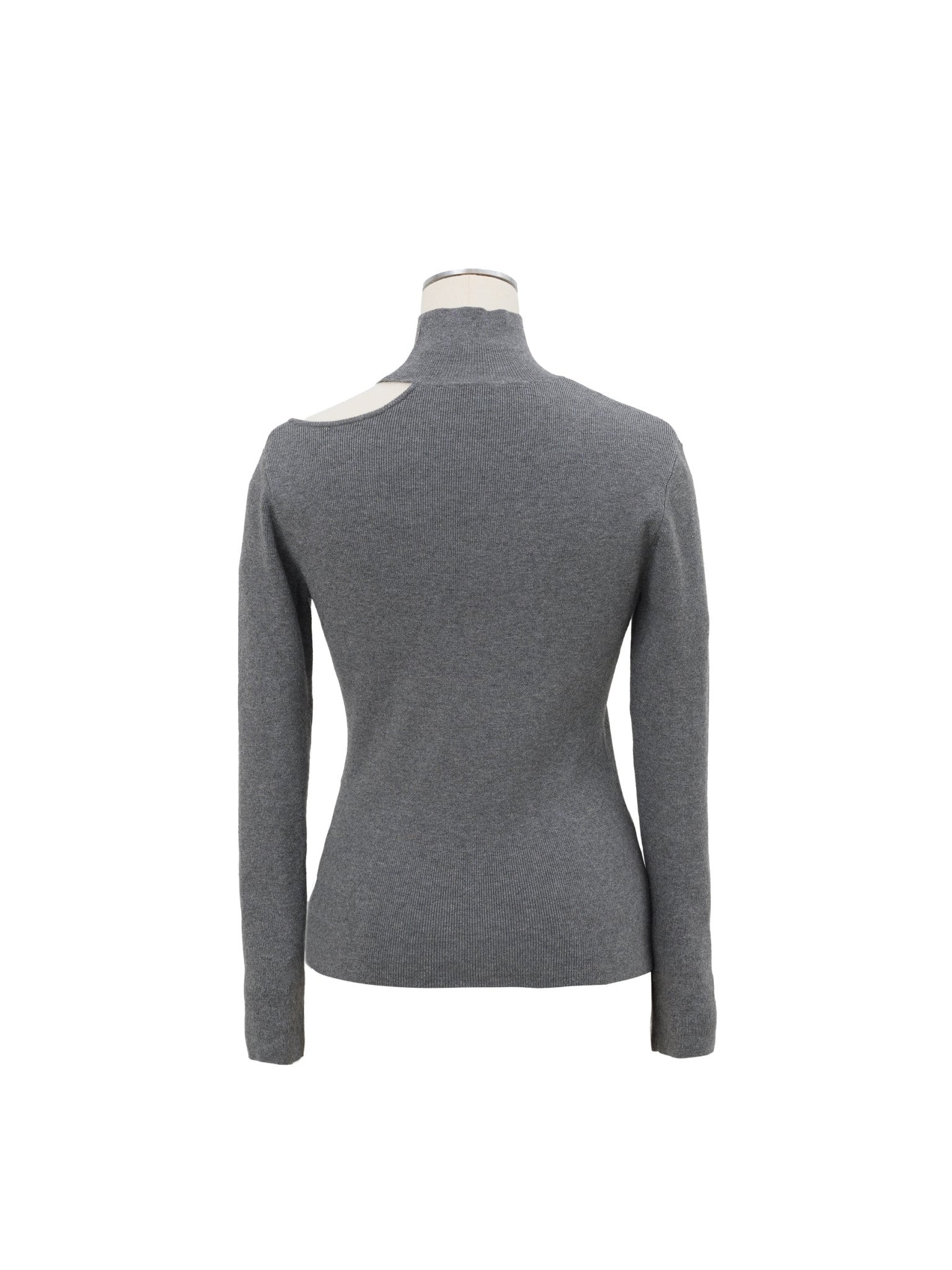 One-shoulder open knit elle