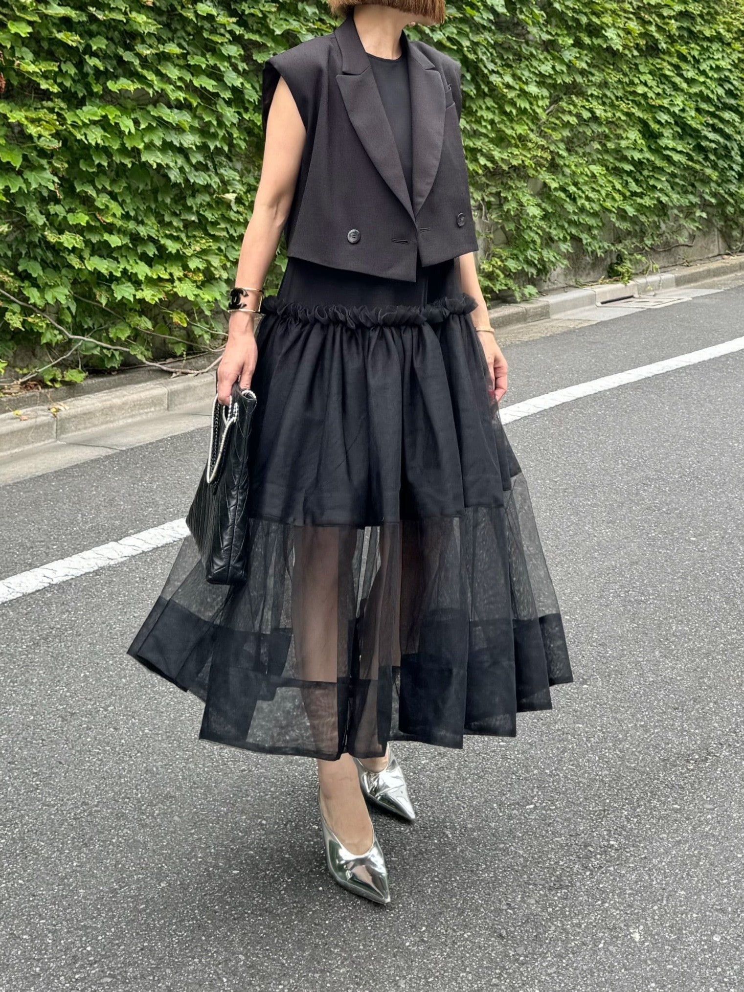 モデル身長:157.5㎝ / サイズ:FREE