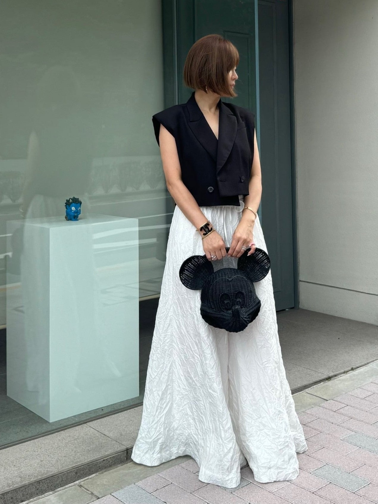 モデル身長:157.5㎝ / サイズ:FREE