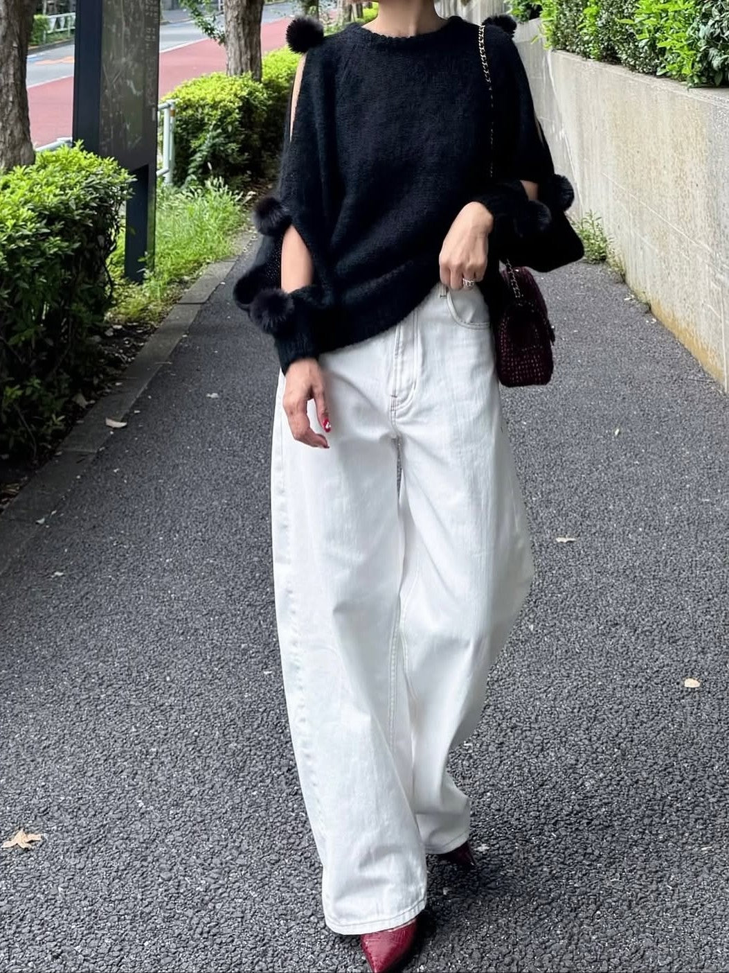 モデル身長：157.5㎝ / サイズ：FREE