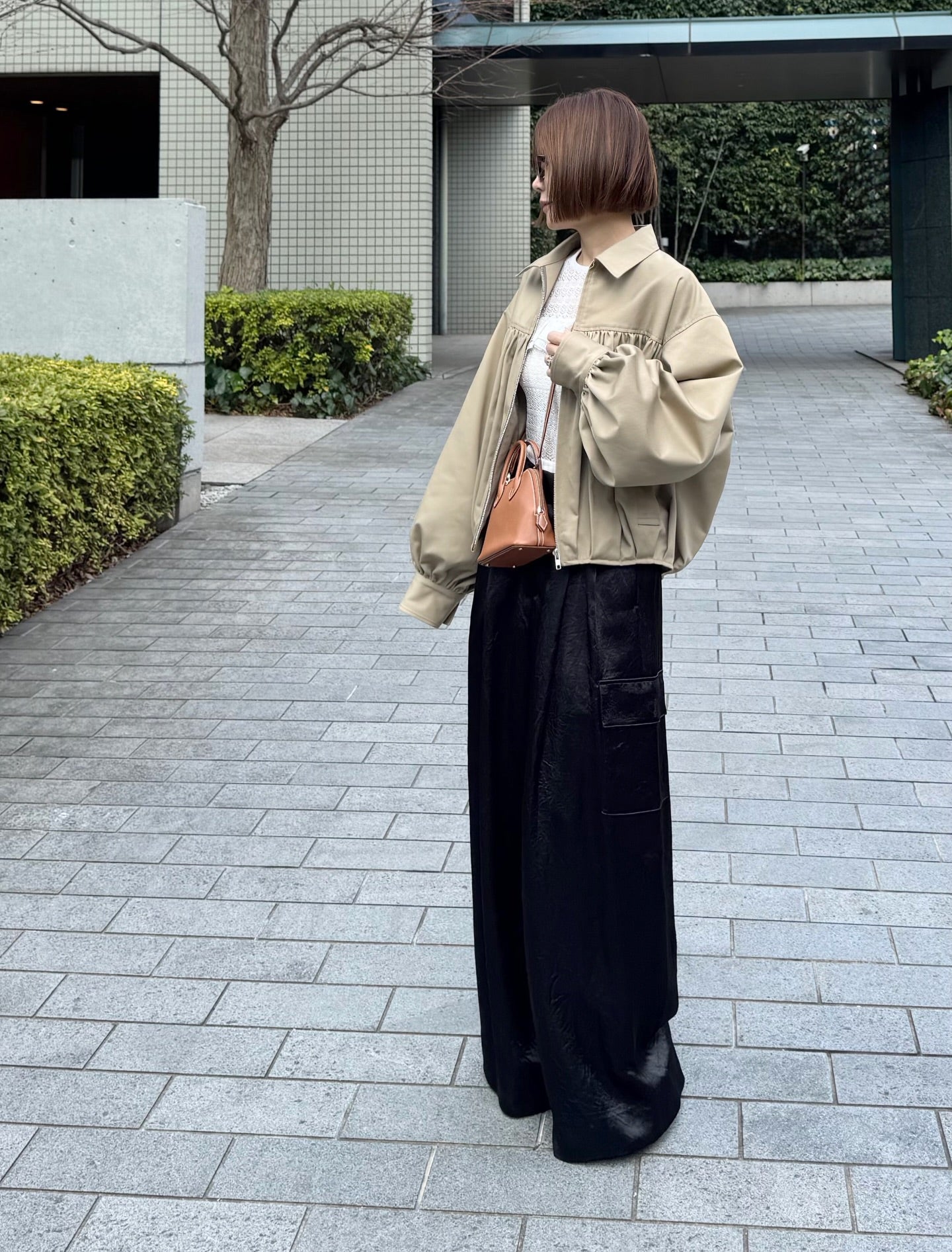 モデル身長：157.5㎝ / サイズ：FREE