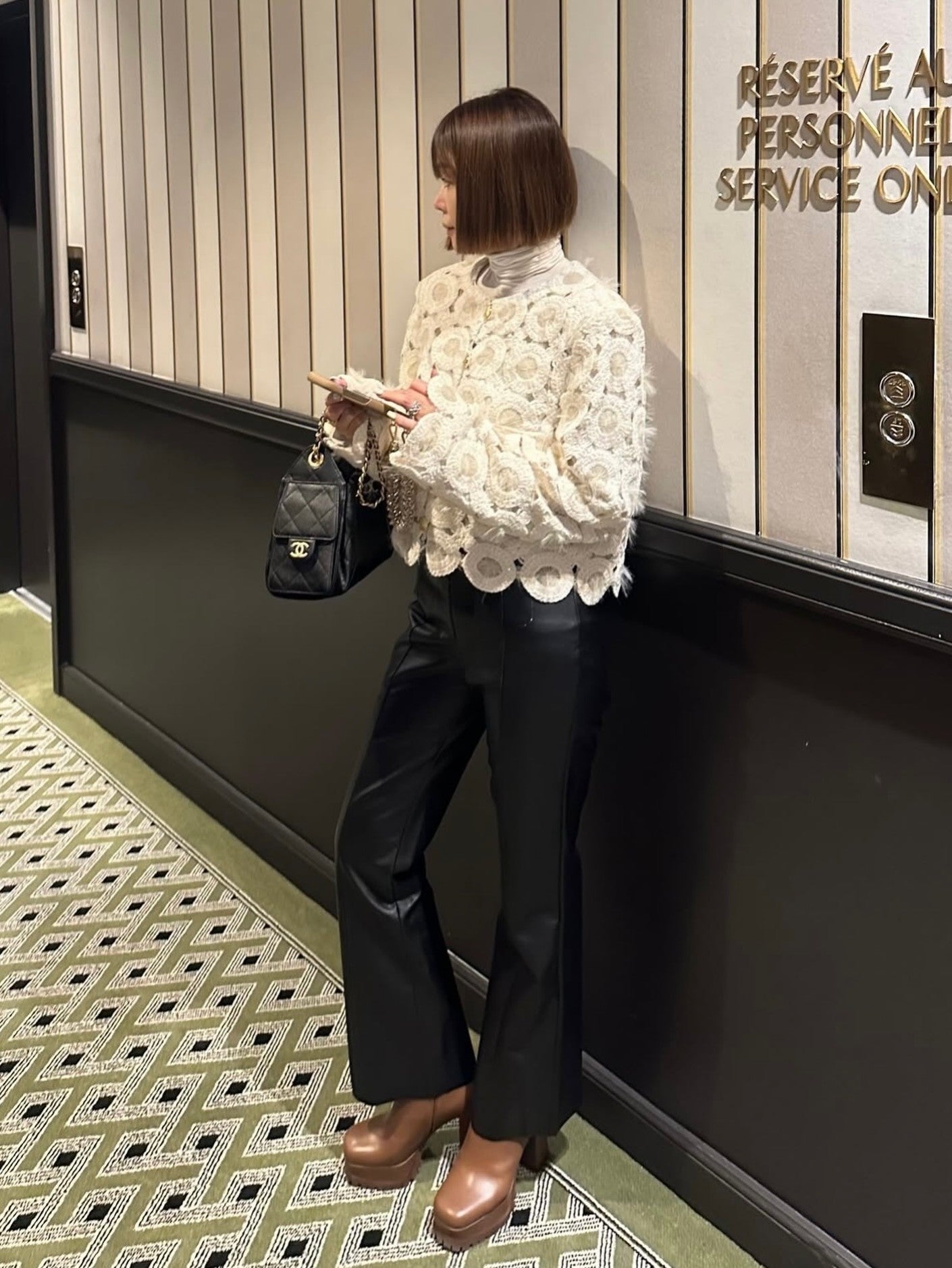 モデル身長：157.5㎝ / サイズ：FREE