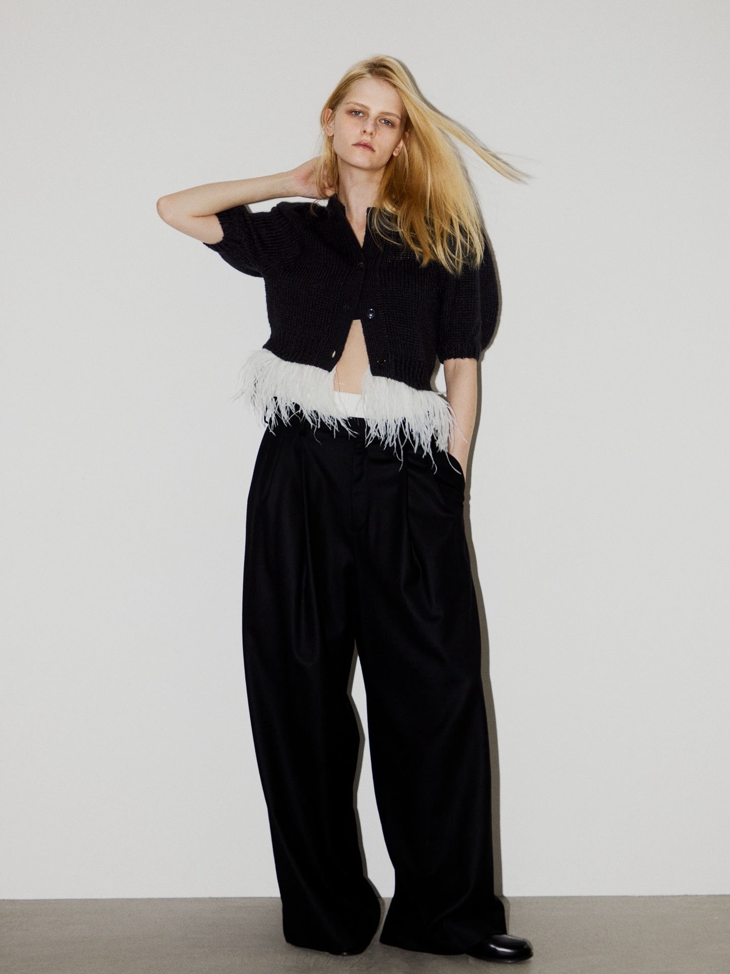 フェザーニットカーディガン Maxine