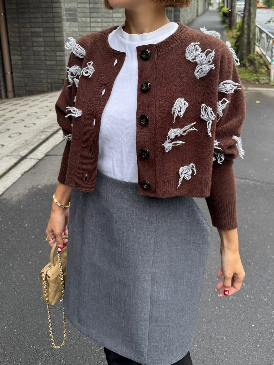 モデル身長：157.5㎝ / サイズ：FREE