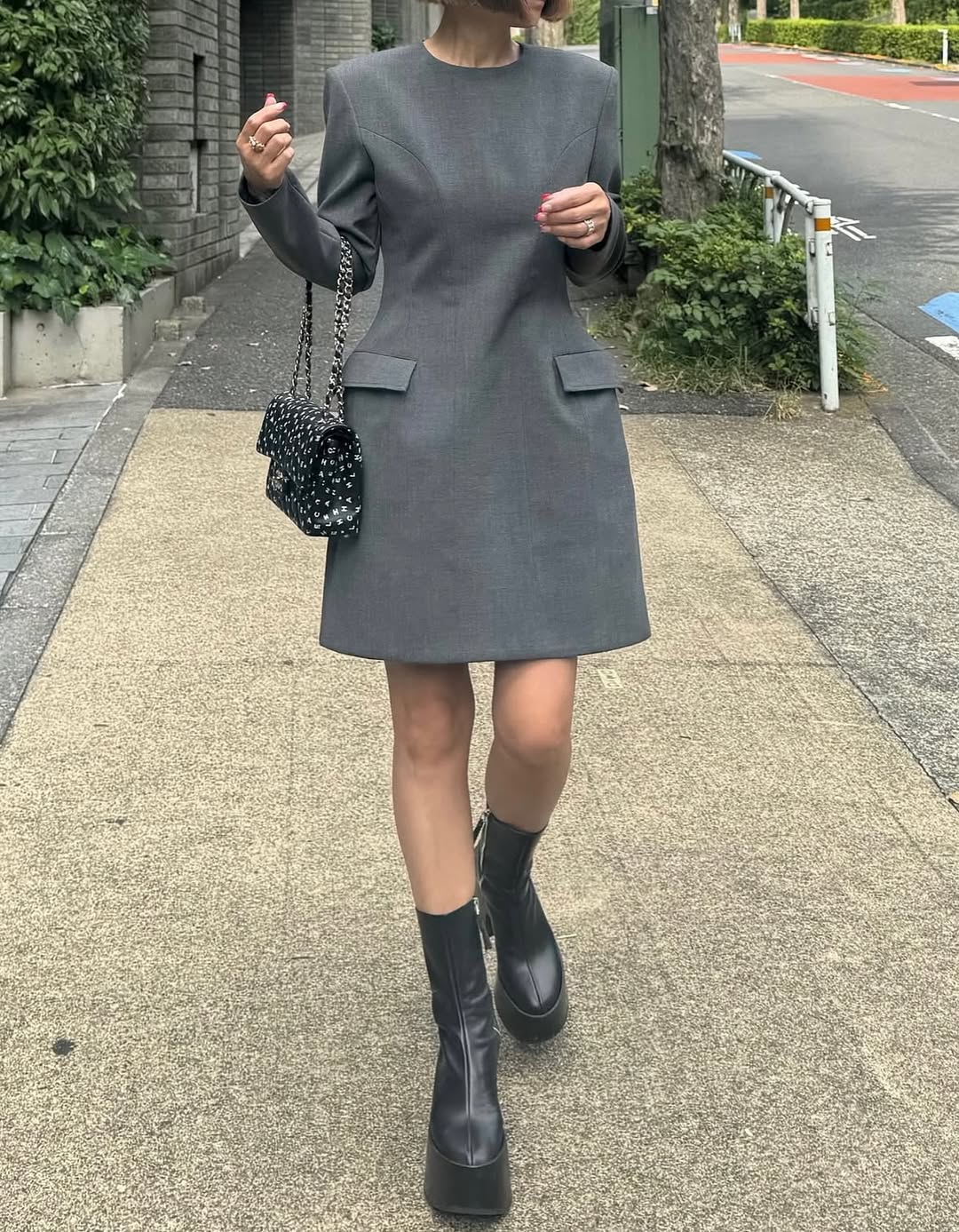 Lumignon スエードビジューワンピース ルミニョン 水色 Lumignon スエードビジューワンピース ルミニョン 水色