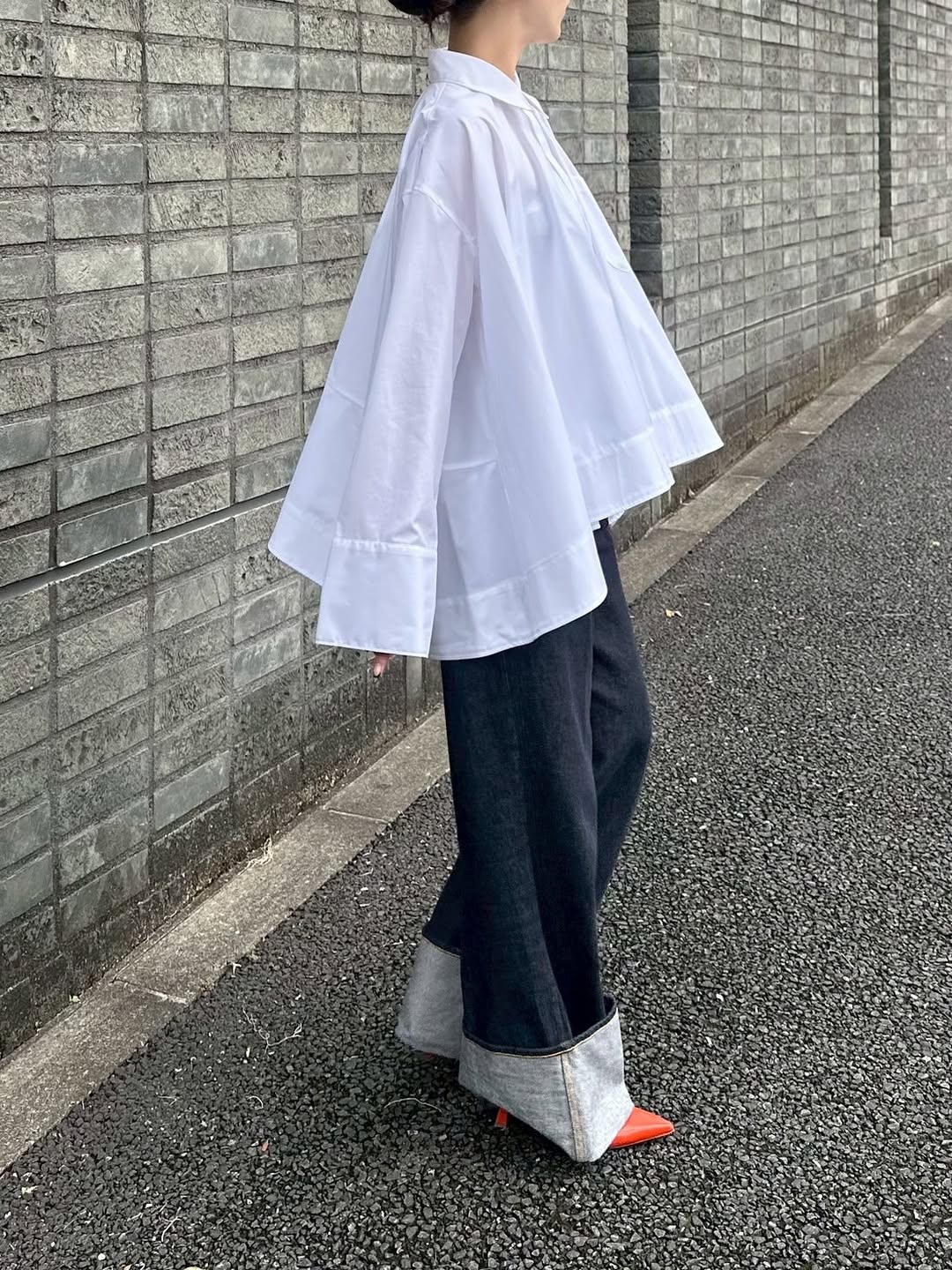 Cygne Aラインフレアトップス Aラインフレアトップス ginie ホワイト | Cygne