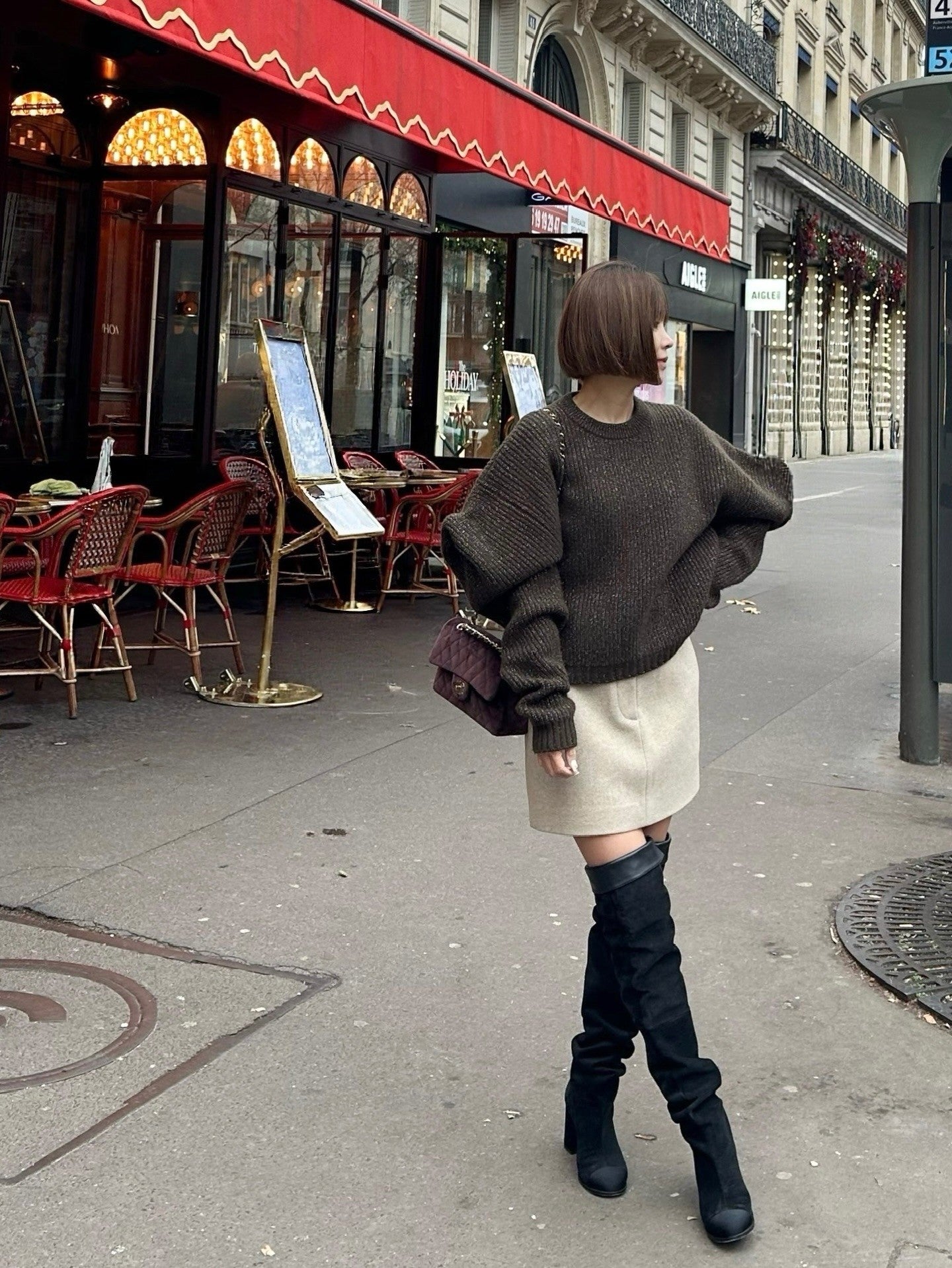 モデル身長：157.5㎝ / サイズ：FREE