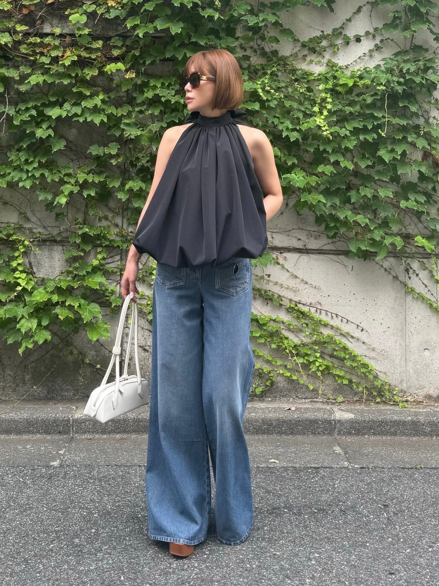モデル身長：157.5㎝ / サイズ：FREE