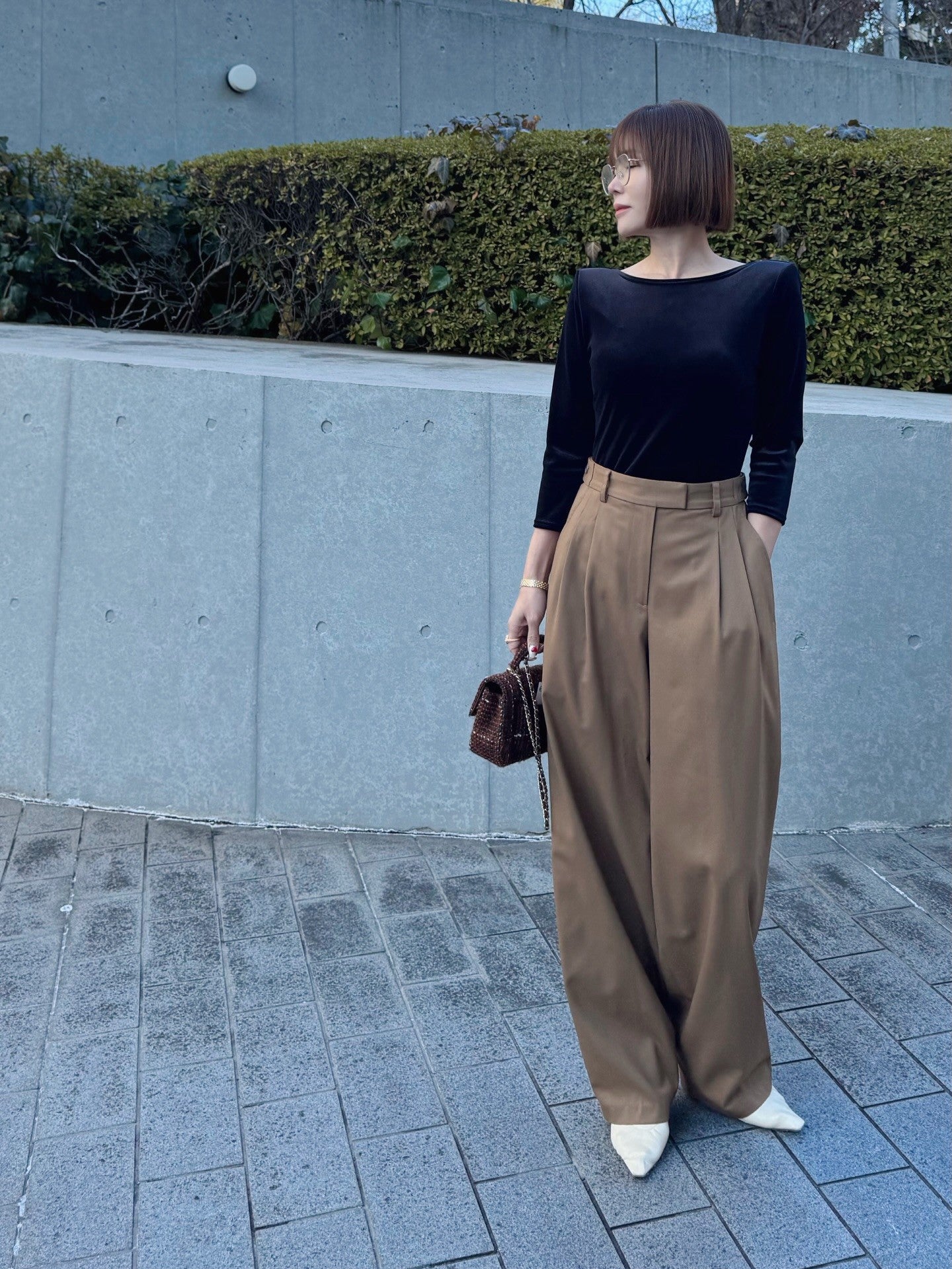 モデル身長：157.5㎝ / サイズ：0