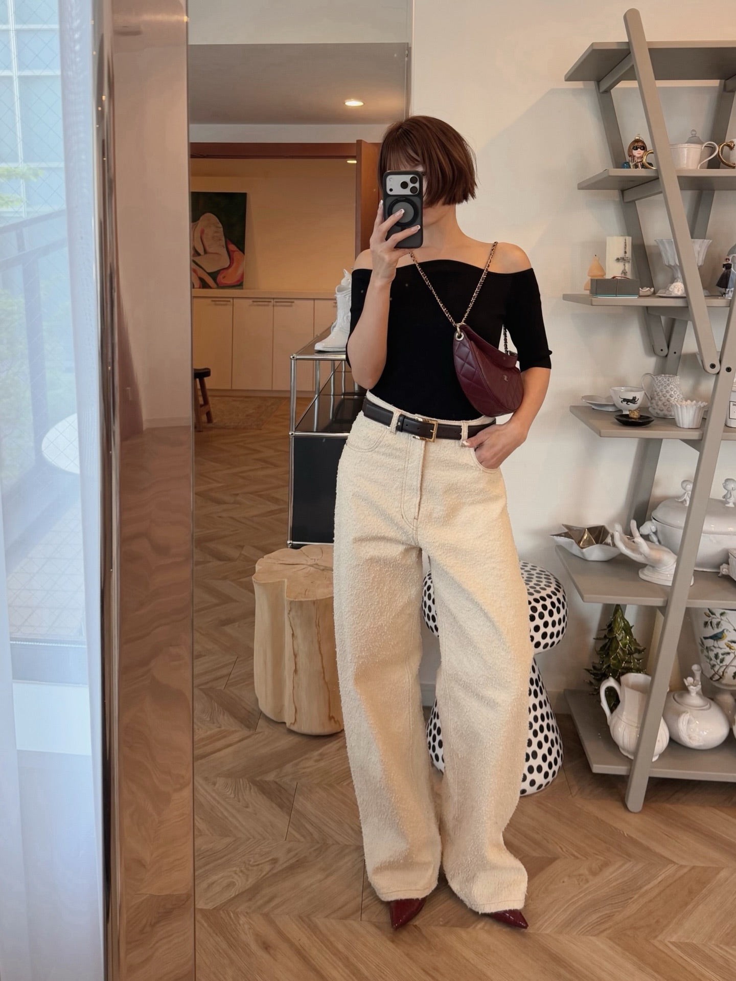 Cygne グレー オフショルダー フリル ニット Cygne グレー オフショルダー フリル ニットの通販はau PAY マーケット