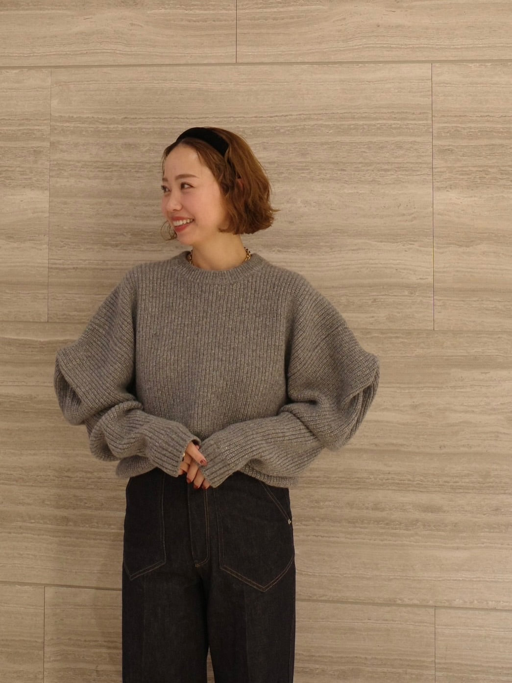 モデル身長：160㎝ / サイズ：FREE