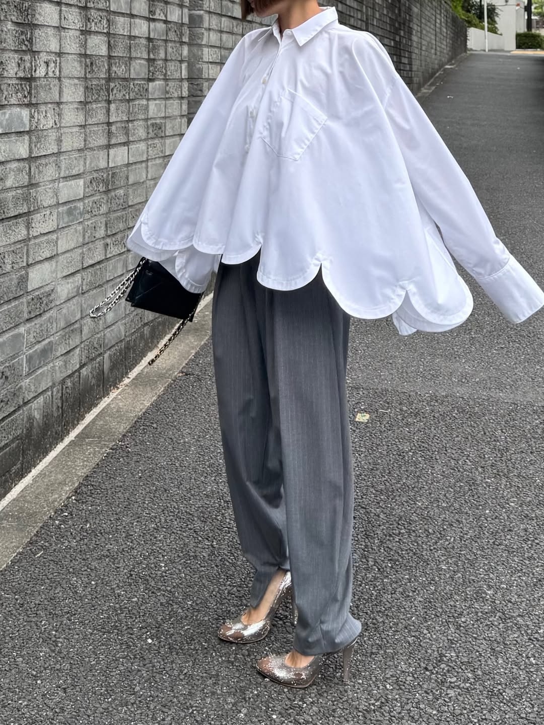 R*i様 シーニュCygne❤️ スカラップブラウス Yoan❤️ホワイト白 スカラップブラウス Yoan｜Cygne(シーニュ) 公式サイト