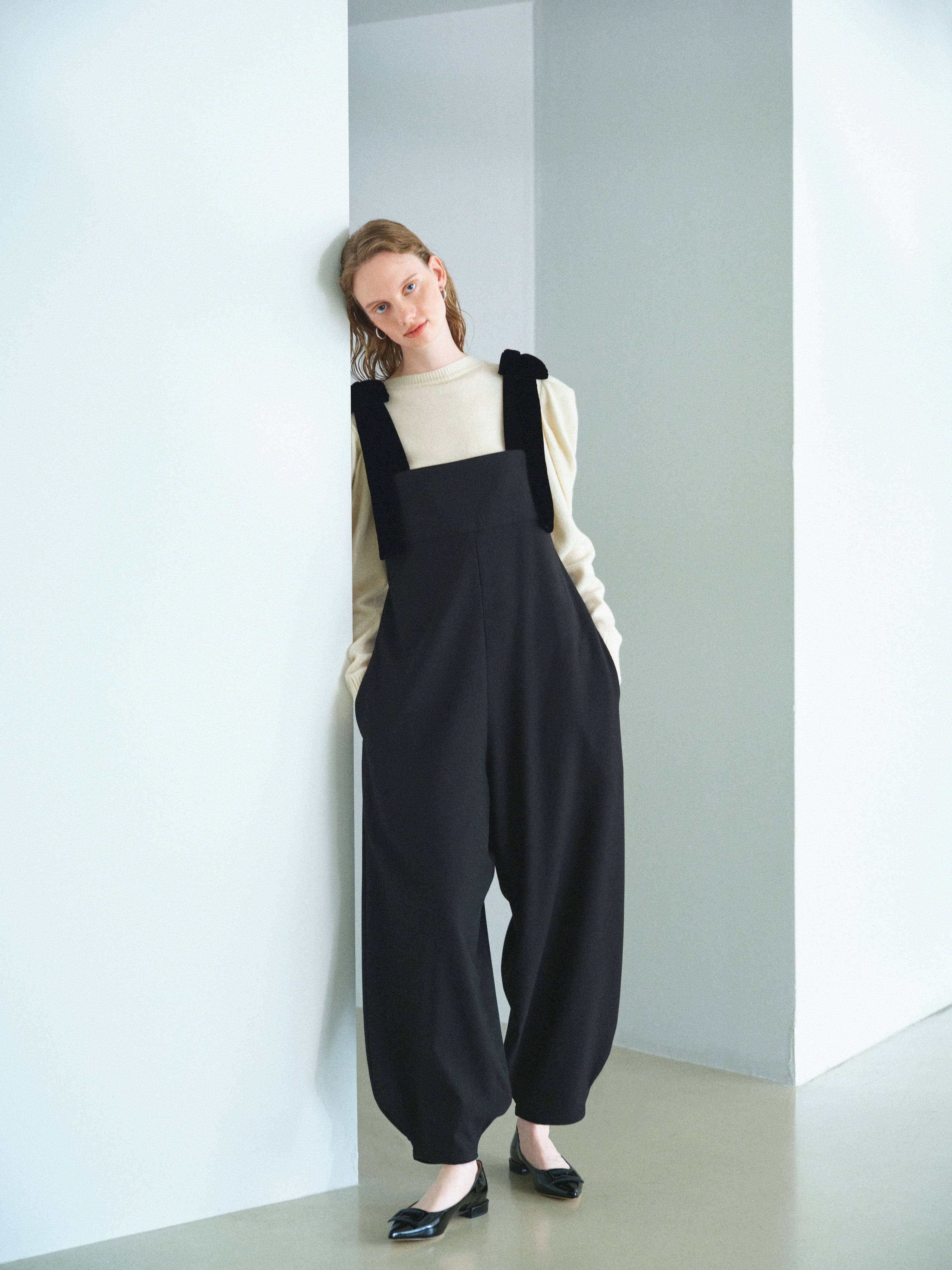 cygne シーニュ　リボンショルダーオールインワン Stelle ブラック リボンショルダーオールインワン Stelle｜Cygne(シーニュ) 公式サイト