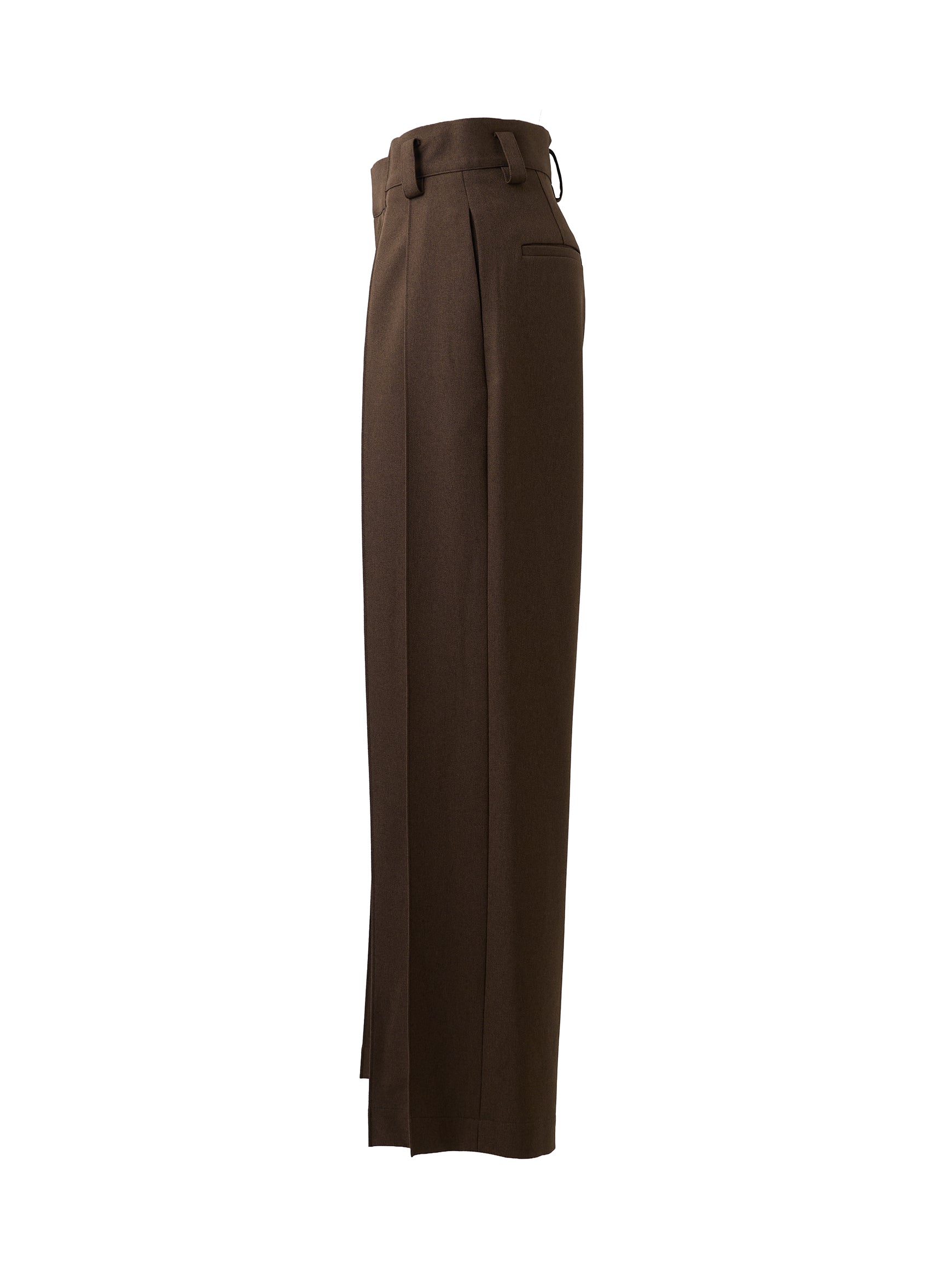 Lara high-waisted tuck wide pants
