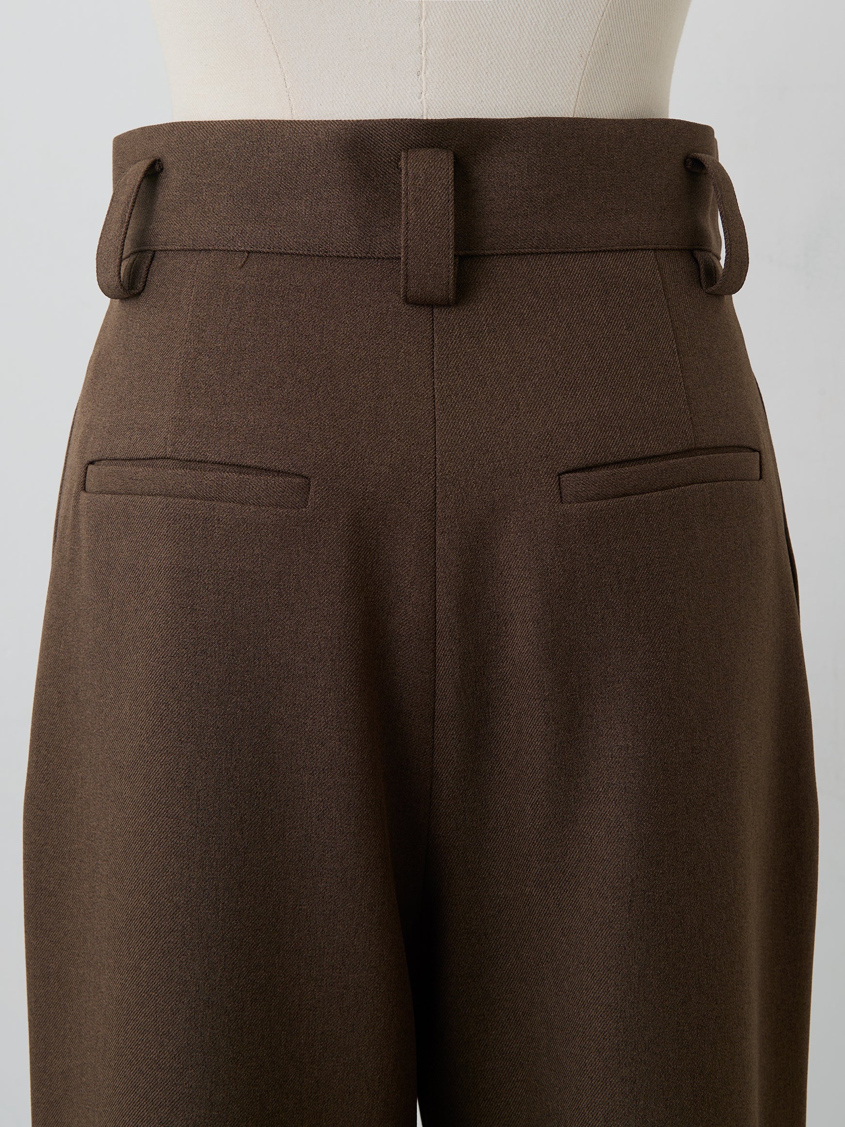 Lara high-waisted tuck wide pants