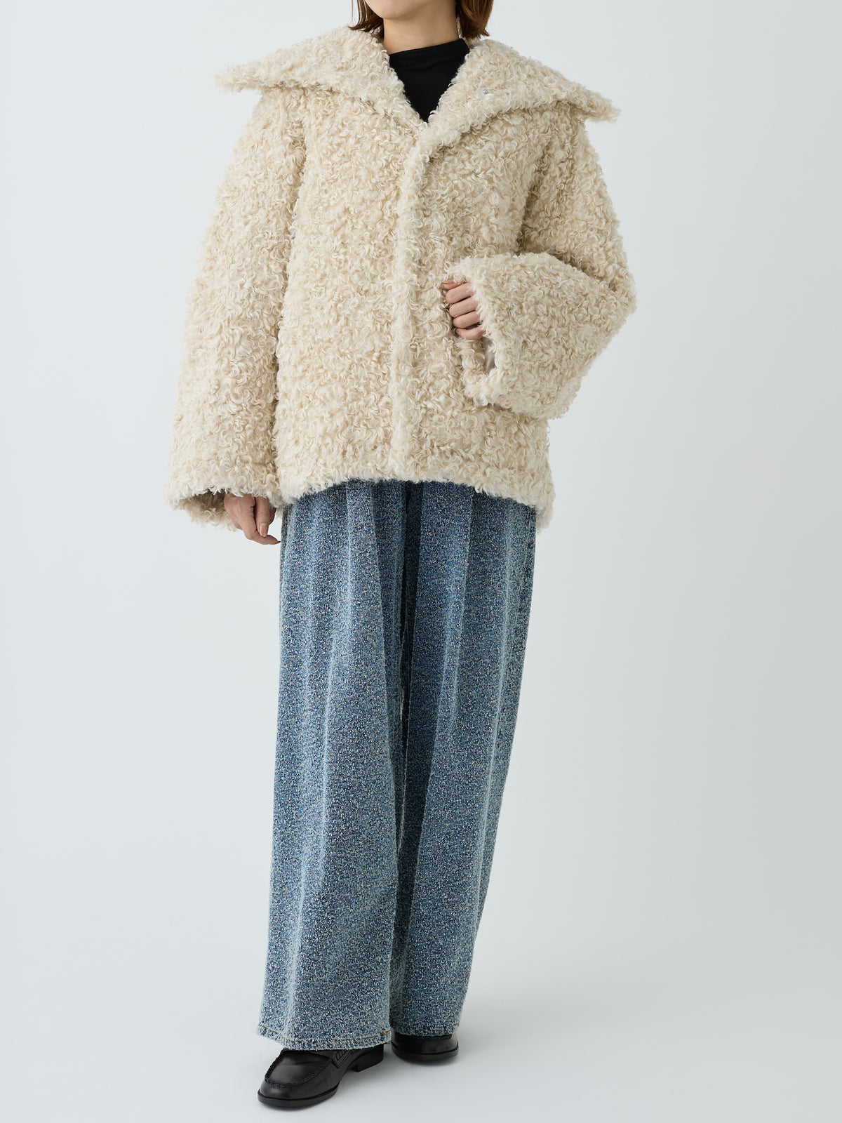 ファーショートコート Flavie