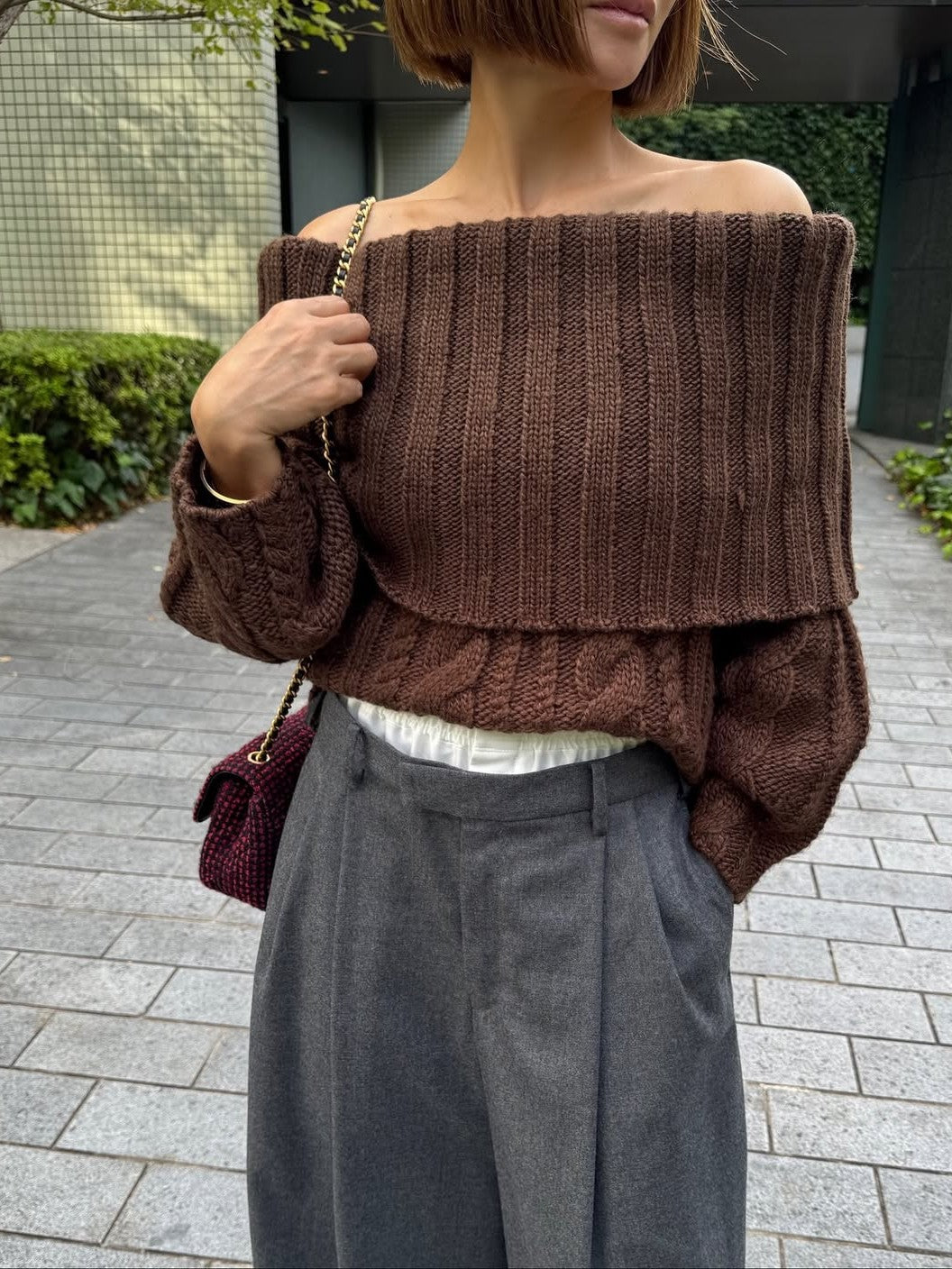 モデル身長：157.5㎝ / サイズ：FREE