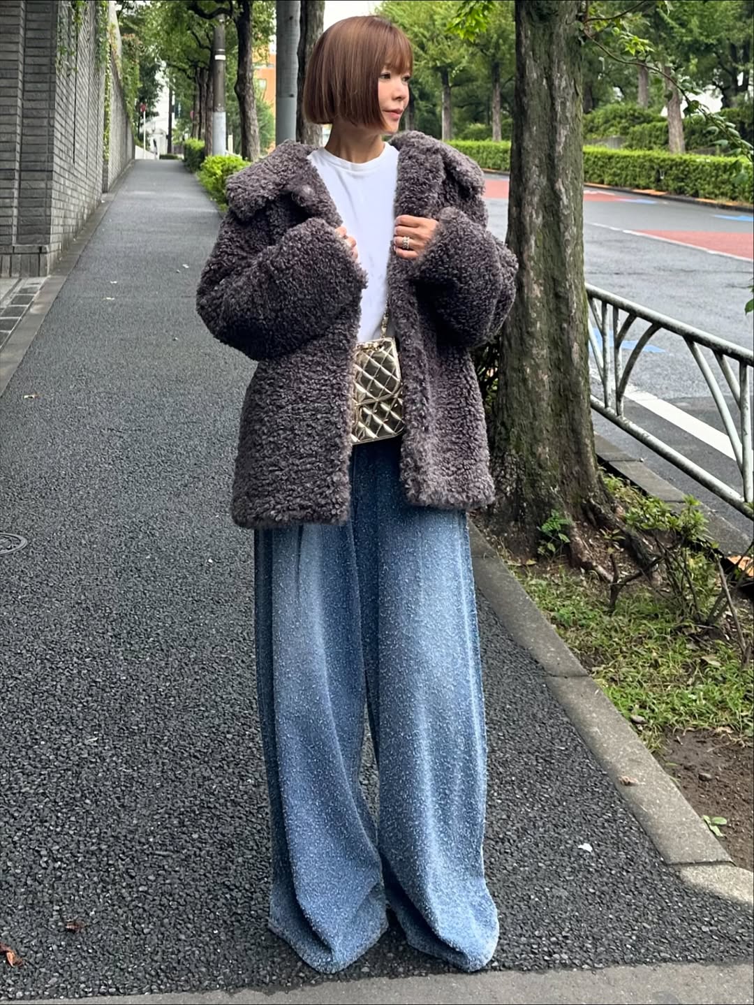 モデル身長：157.5㎝ / サイズ：FREE