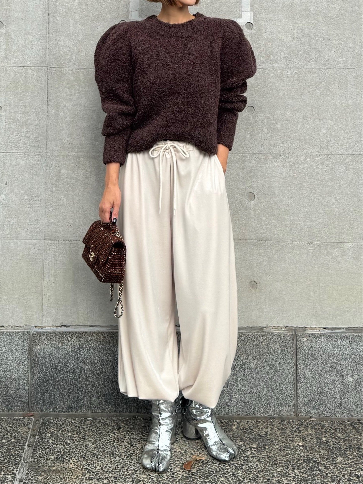 モデル身長：157.5㎝ / サイズ：FREE