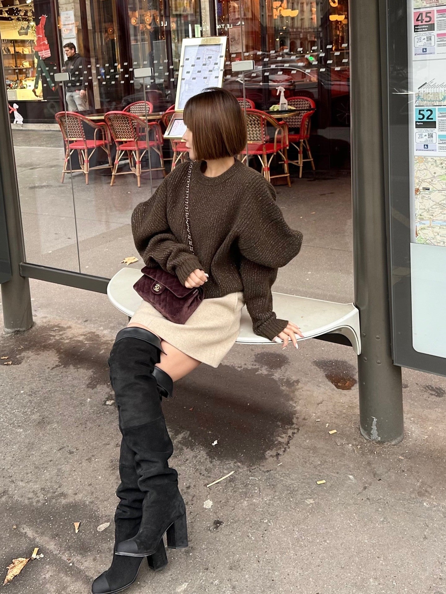 モデル身長：157.5㎝ / サイズ：FREE