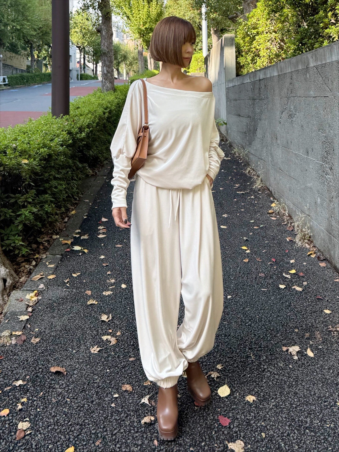 モデル身長：157.5㎝ / サイズ：FREE