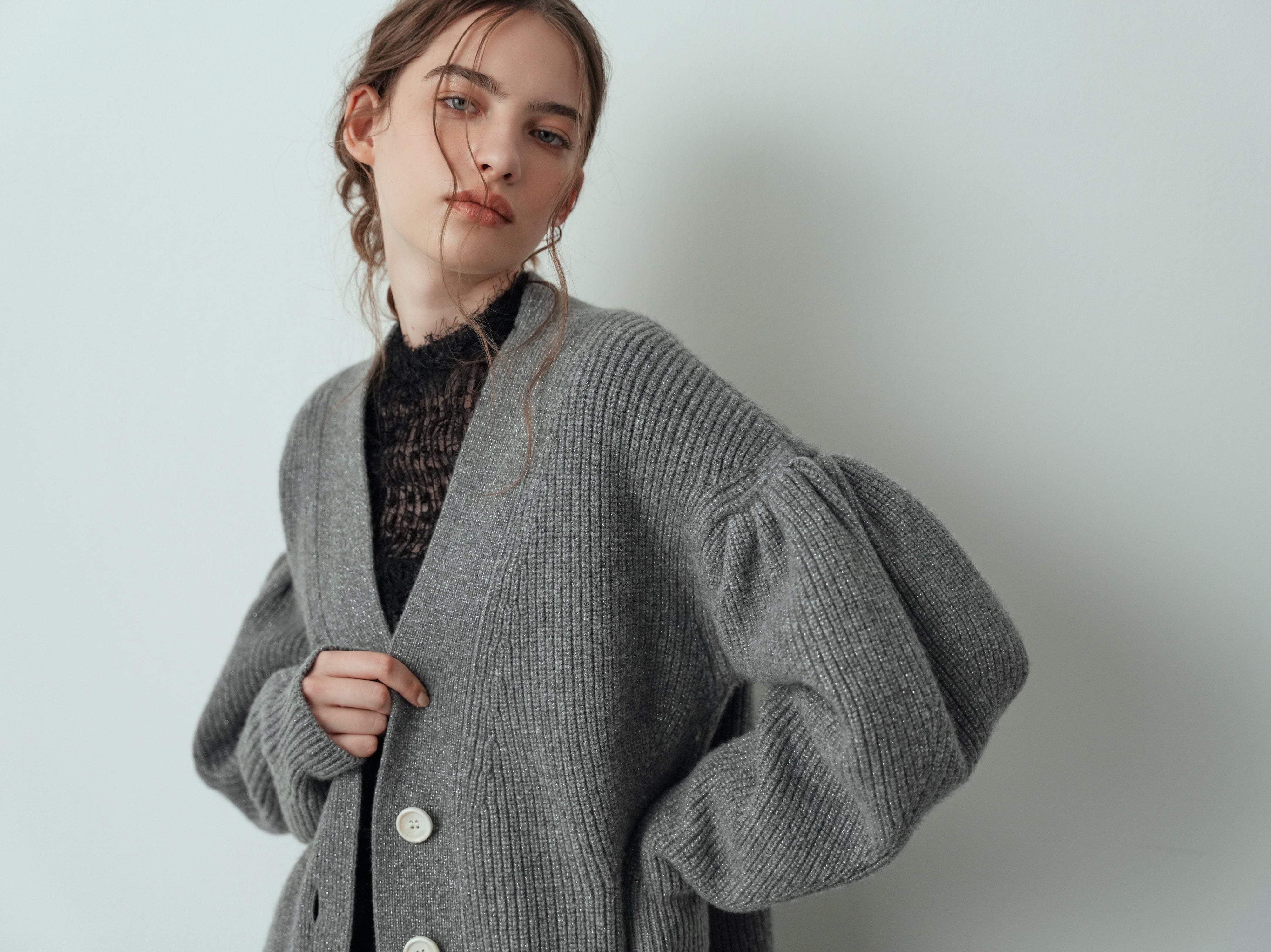 ラメロングカーディガン Melanie