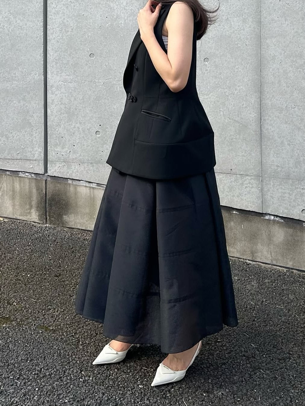 Cygne シーニュ　ジレ cygneシーニュ ジレ ブラック黒