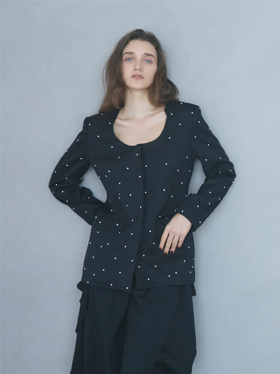 パールUネックジャケット Raoul