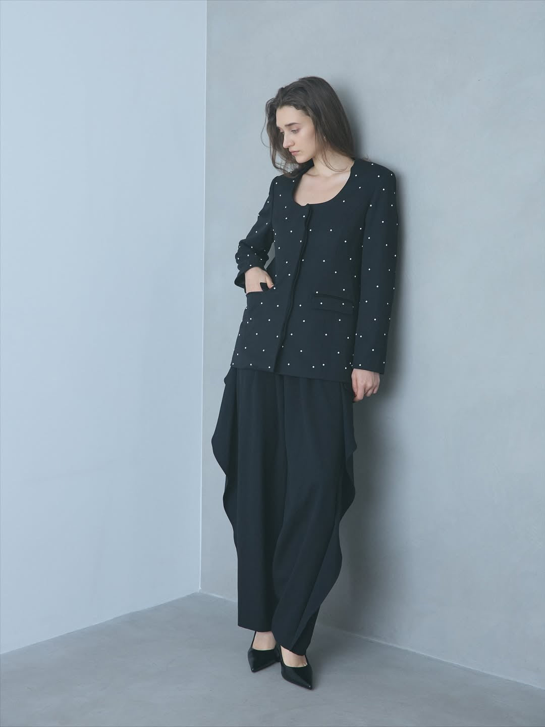 パールUネックジャケット Raoul