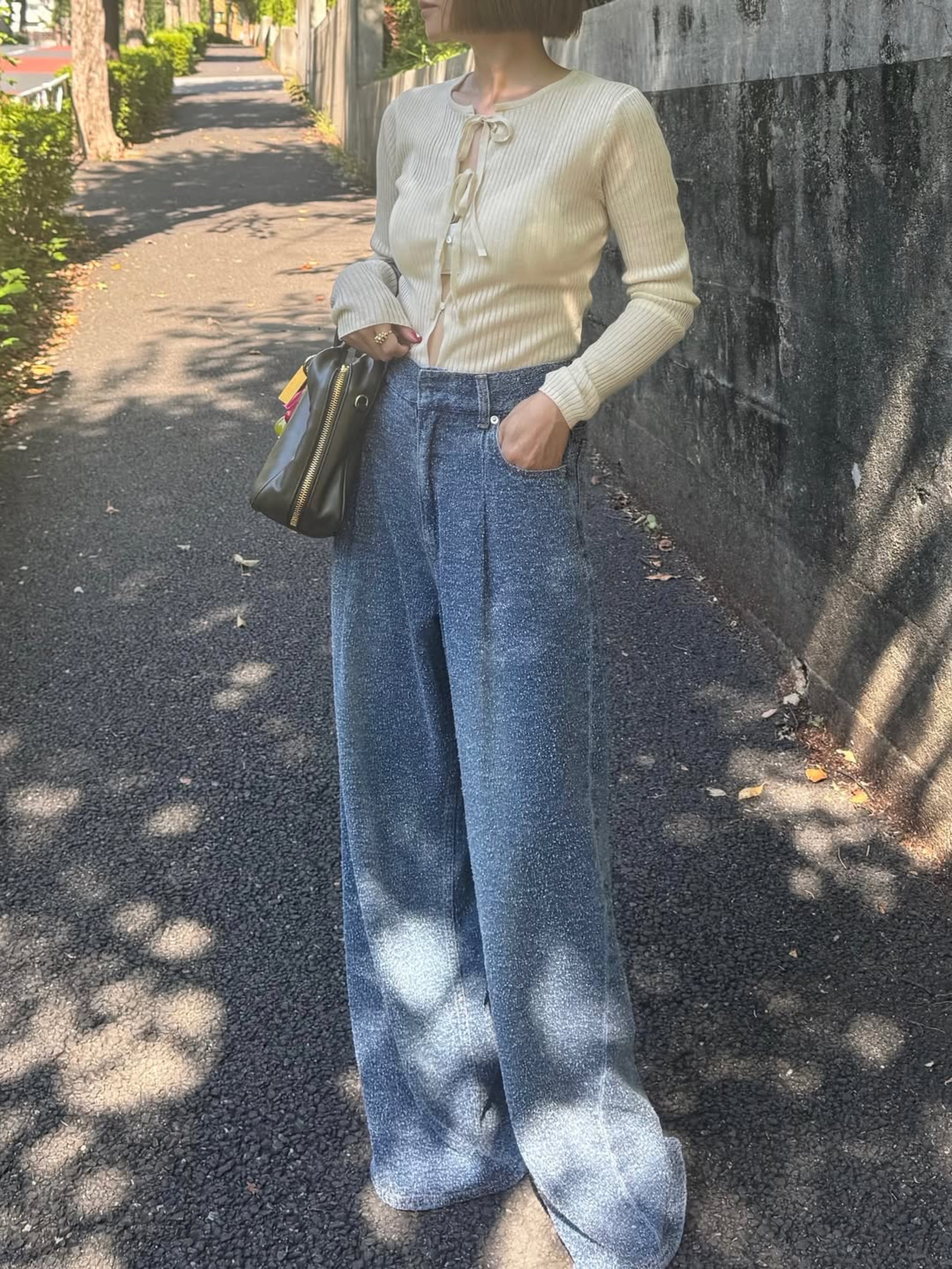 前開きリボンニット Moran