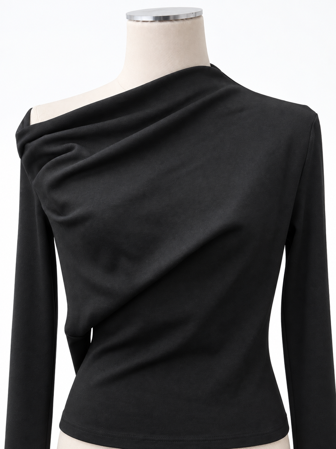 アシメドレープカットソー L/S Hadrien