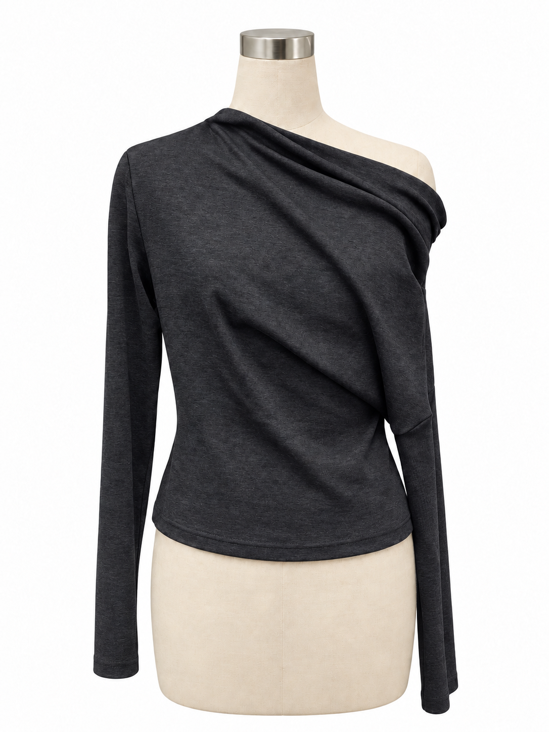 アシメドレープカットソー L/S Hadrien