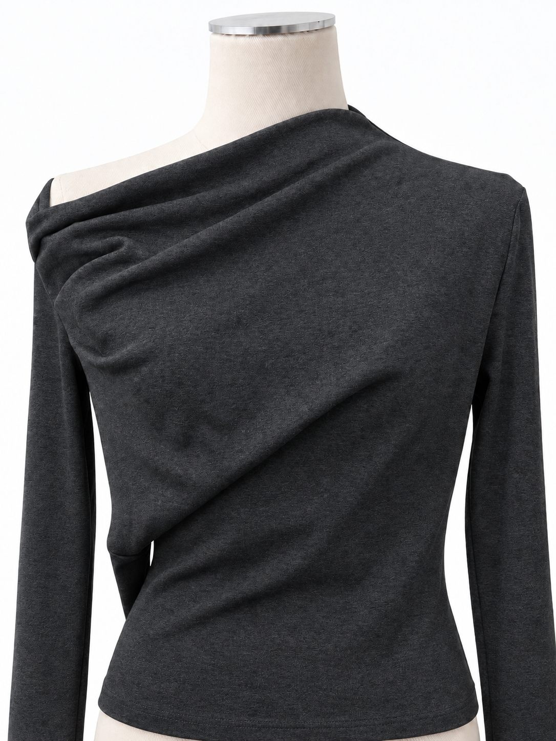 アシメドレープカットソー L/S Hadrien