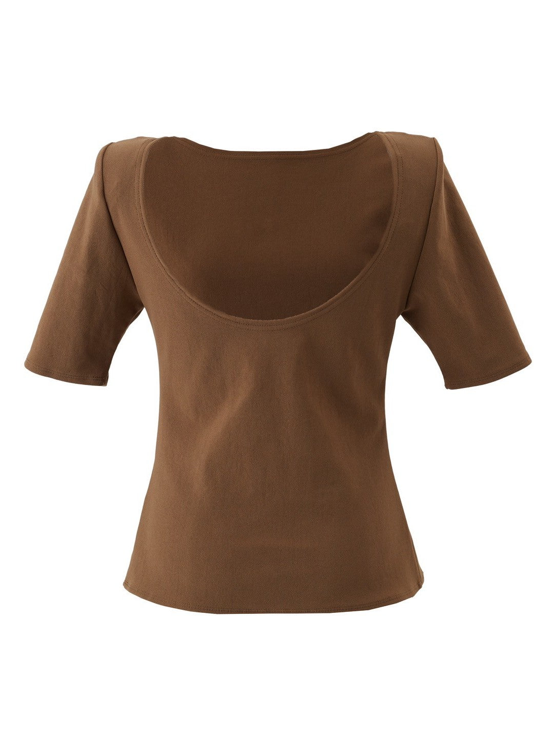 Back-conscious power shoulder top by Alex