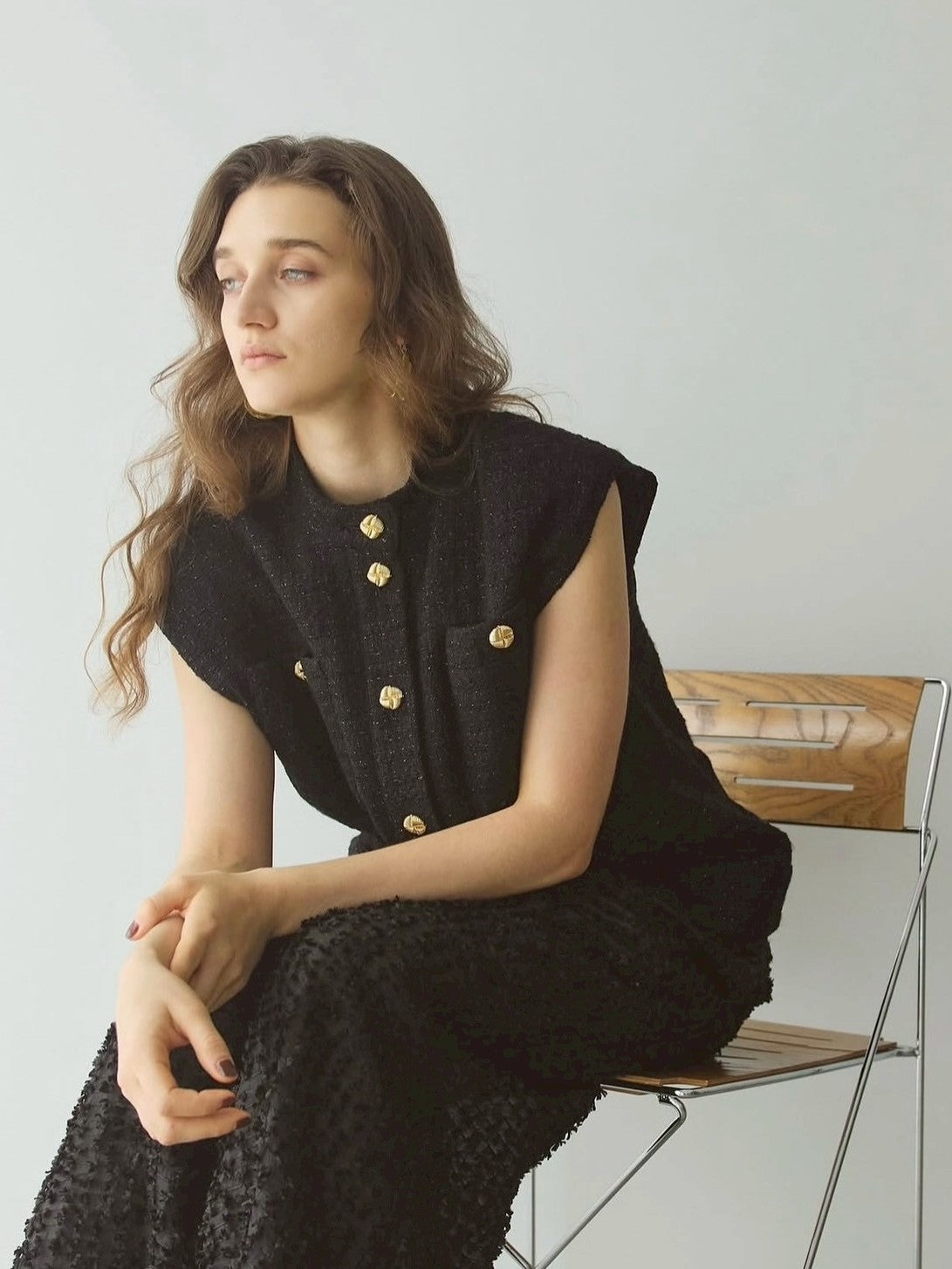 カットジャガードパンツ Brune