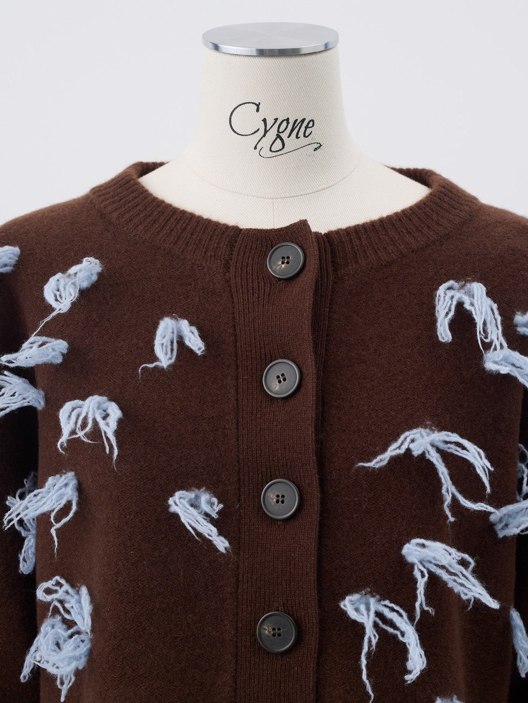 新品 シーニュ cygne フラワーモチーフカーディガン Brown フラワーモチーフカーディガン Rose｜Cygne(シーニュ) 公式サイト