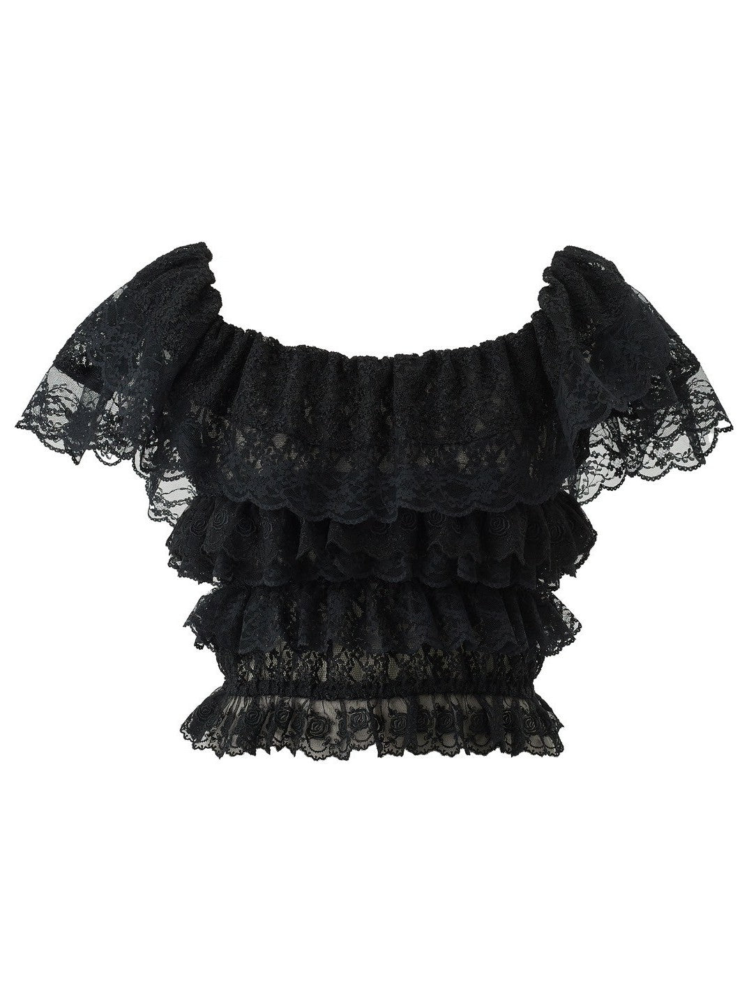 Off-the-shoulder lace blouse Maruru